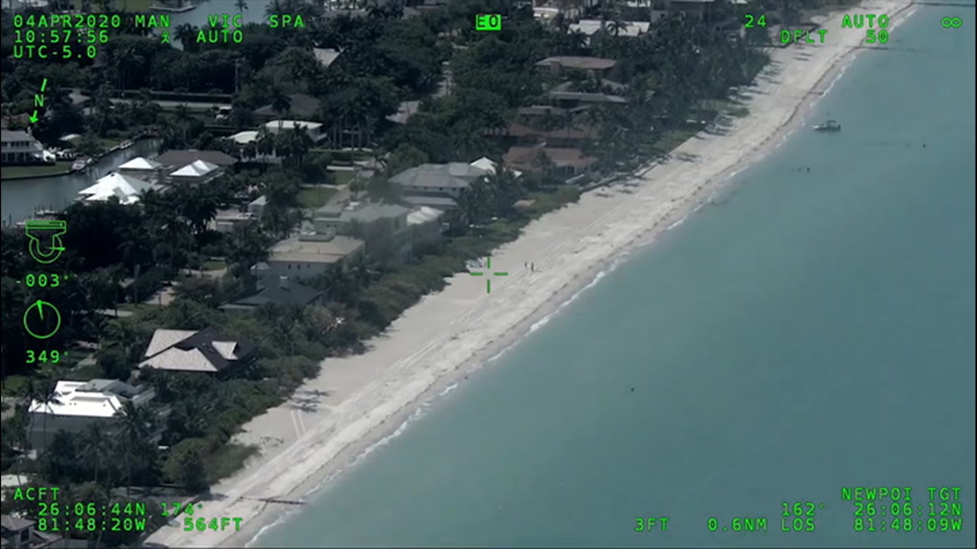 This beach in the Naples, Florida, area is normally crowded. However, on April 6 it was empty due to closures enforced to prevent the spread of COVID-19.