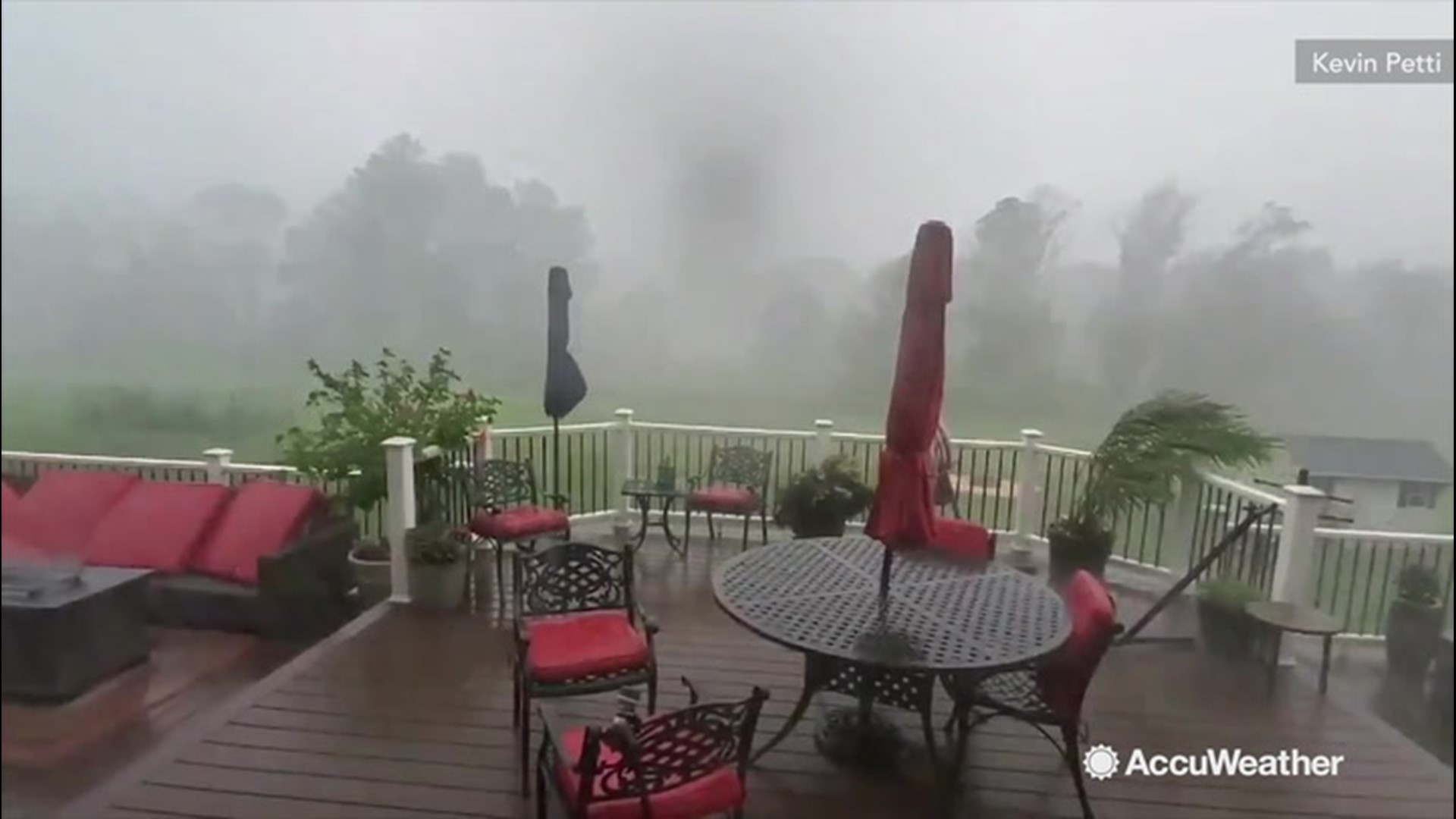 In Hillsborough, New Jersey, a storm has rolled in and is wreaking chaos on July 22.
