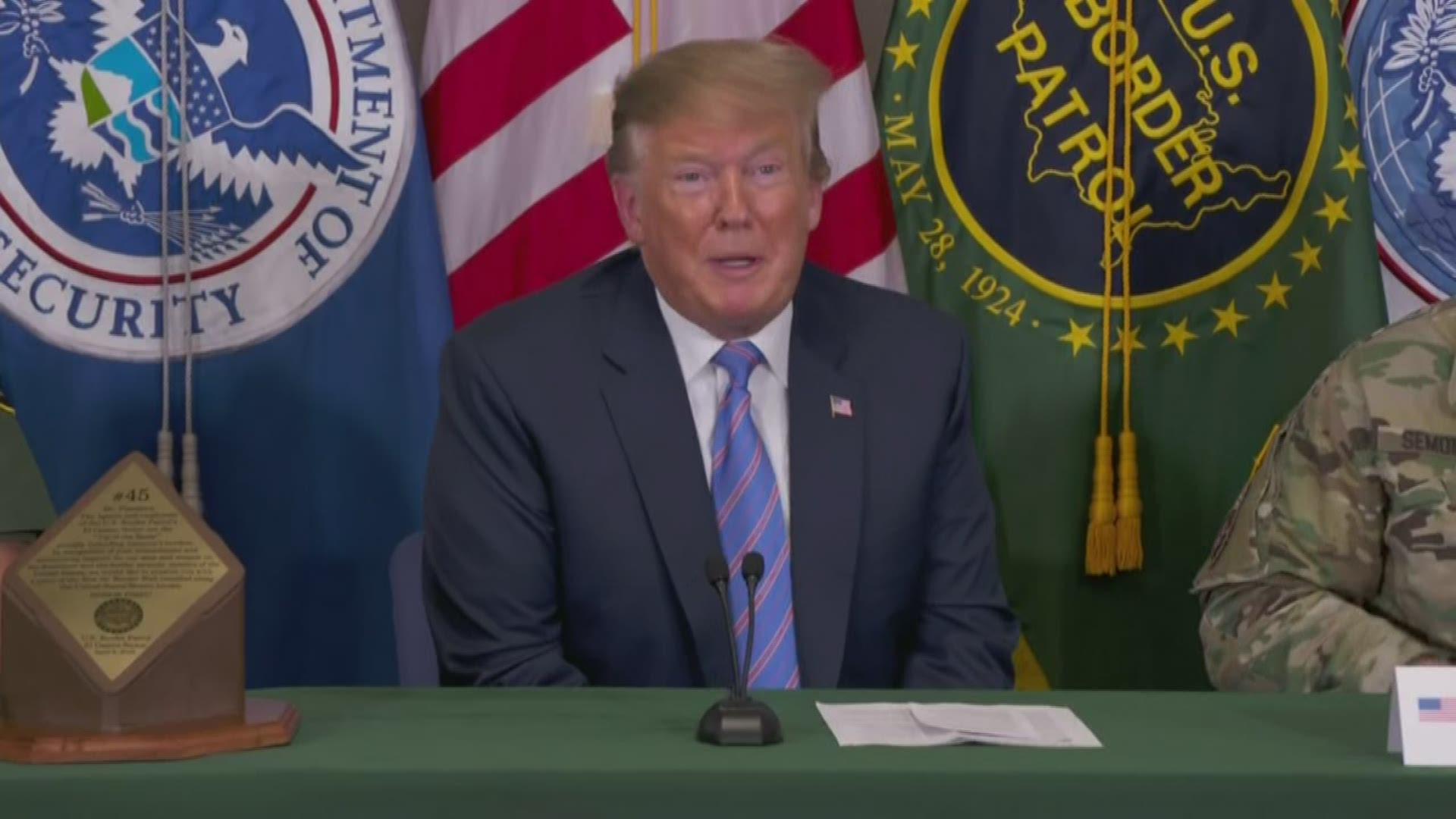 When asked about the California governor's criticism of Trump's views on asylum, the president said governor Newsom is in a different world.