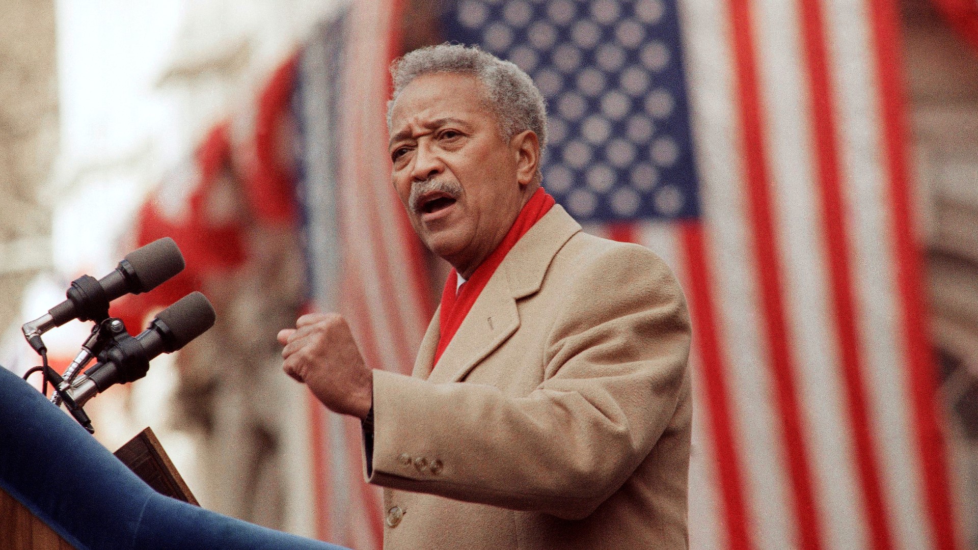 New York City's first African American mayor, David ...