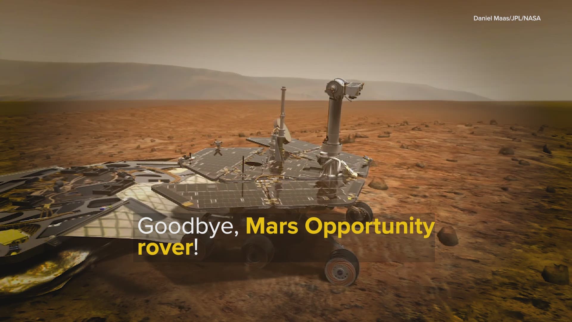 NASA's Opportunity rover was pronounced dead Wednesday, 15 years after it landed on Mars.