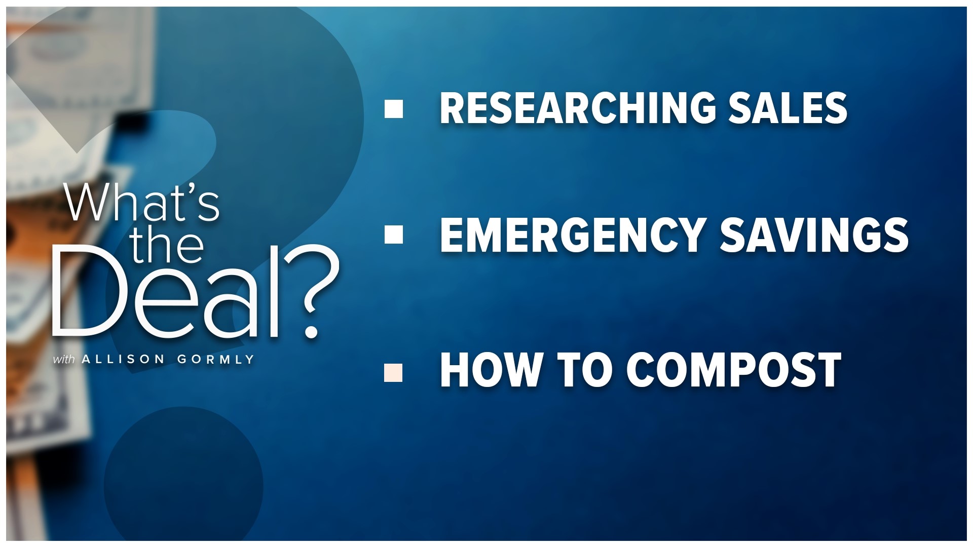 We explain what's the deal with sales and how to find out if you are getting the best price, plus how you can create a fund for emergency savings.