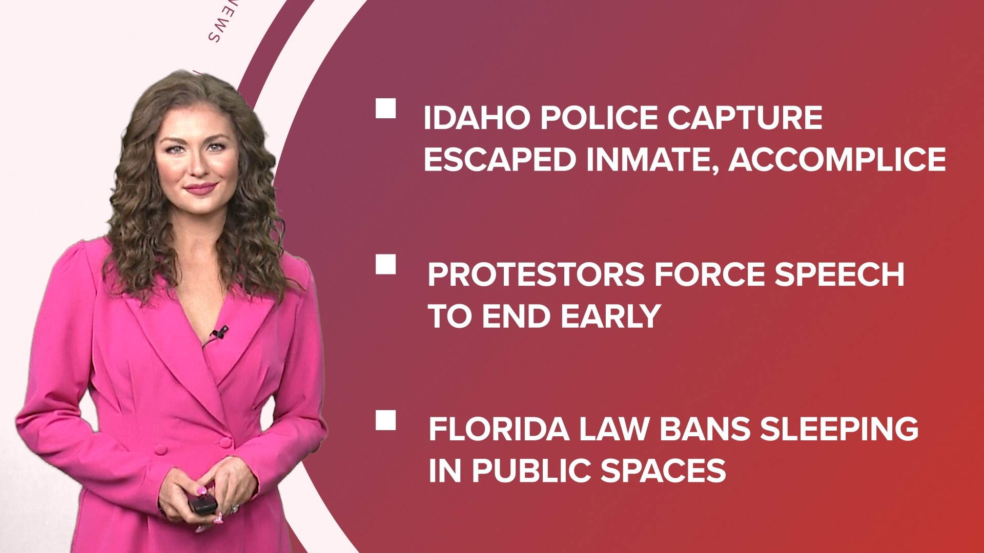 A look at what is happening in the news from Idaho police capturing an escaped inmate to the DOJ and several states suing Apple and more.