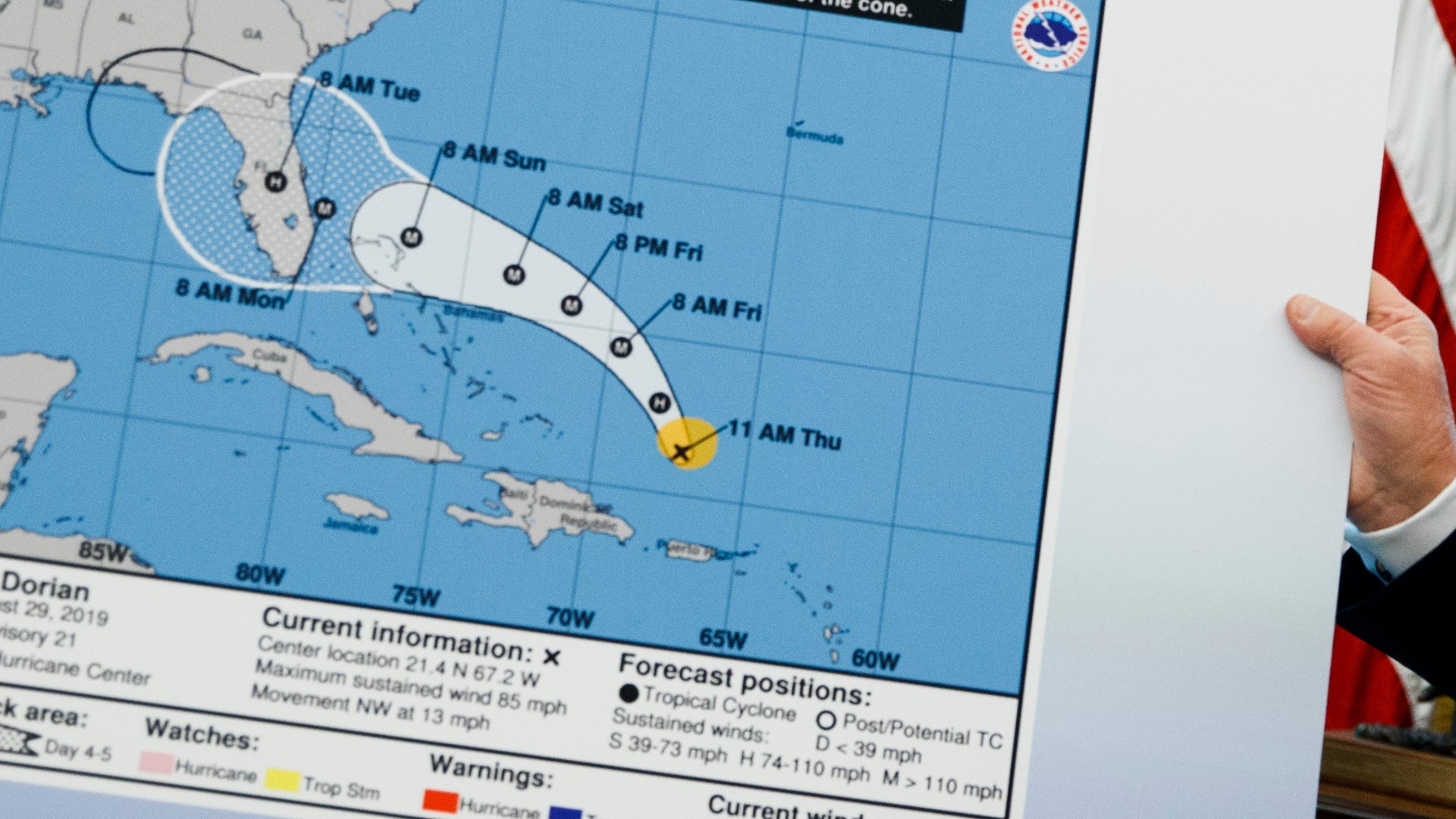 Trump's Hurricane Dorian map seemed altered to include Alabama  kens5.com