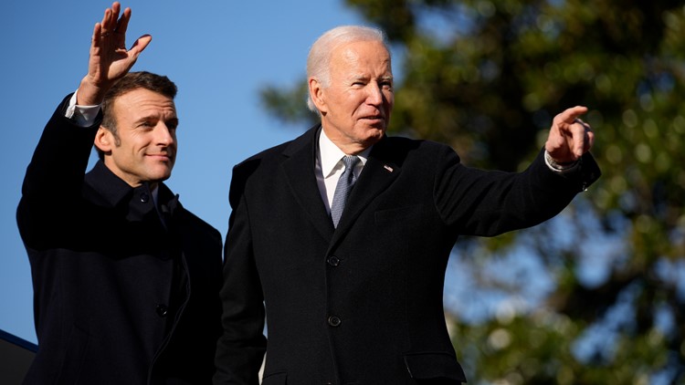 Biden welcomes Macron amid friction over US climate law