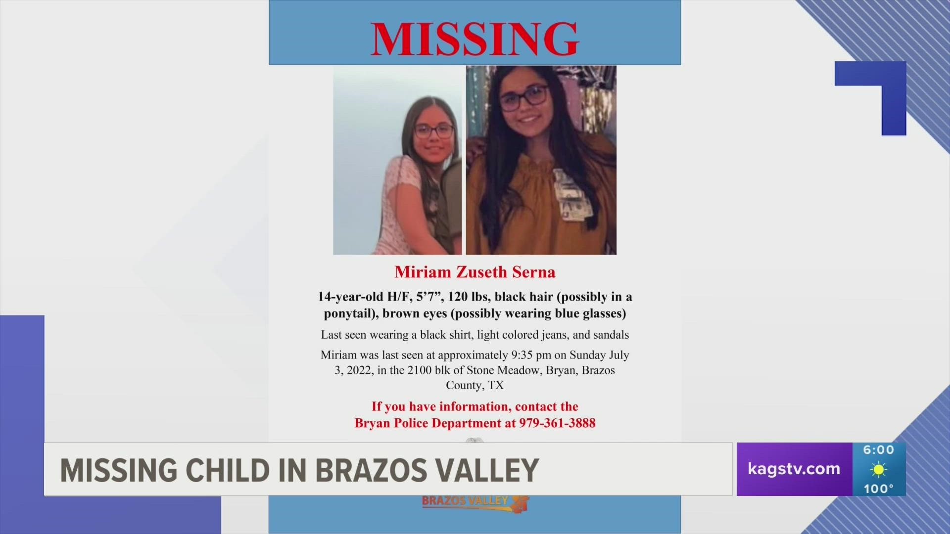 According to police, Serna was last seen around 9:35 p.m. in the 2100 block of Stone Meadow