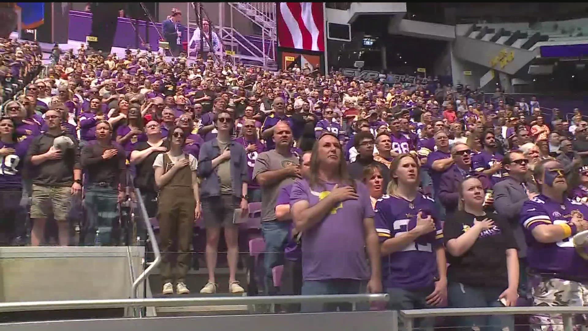 Reflecting the noon kickoffs that were mileposts in his life, a celebration took place Sunday at U.S. Bank Stadium to mark and celebrate his life.