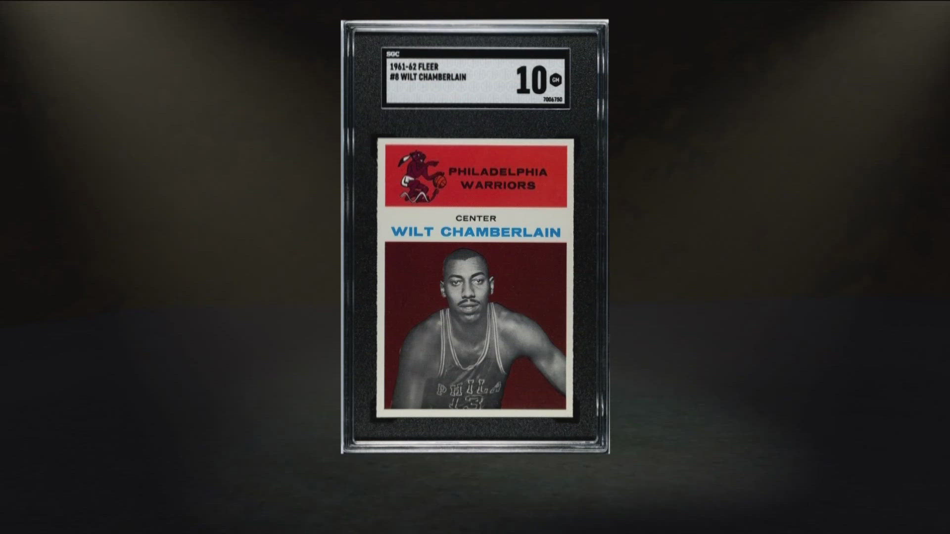 The 1961 Fleer Basketball Wilt Chamberlain rookie card sold for $1.7 million.