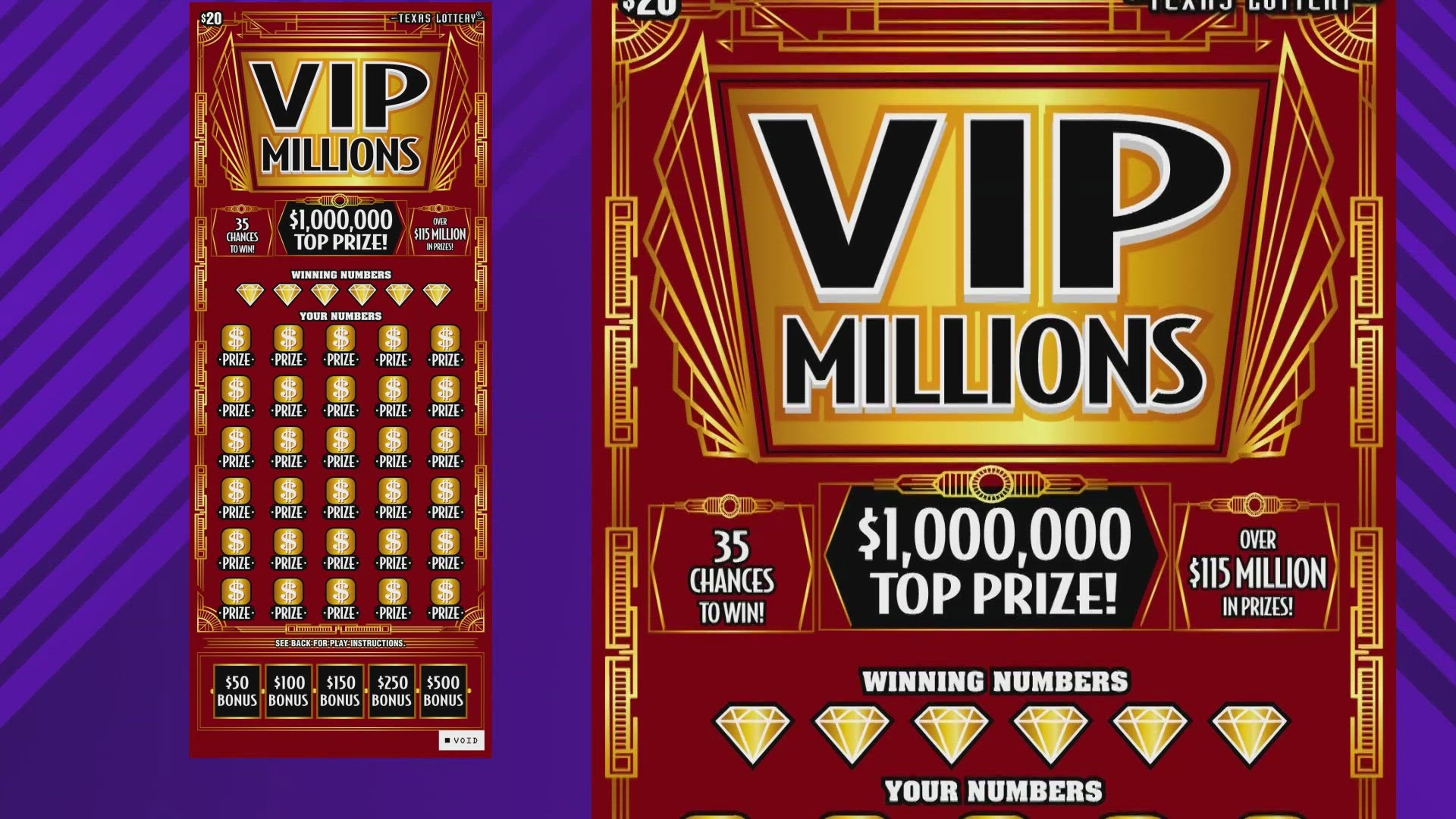 It was the first of four top prizes worth $1 million to be claimed in the "VIP Millions" game.