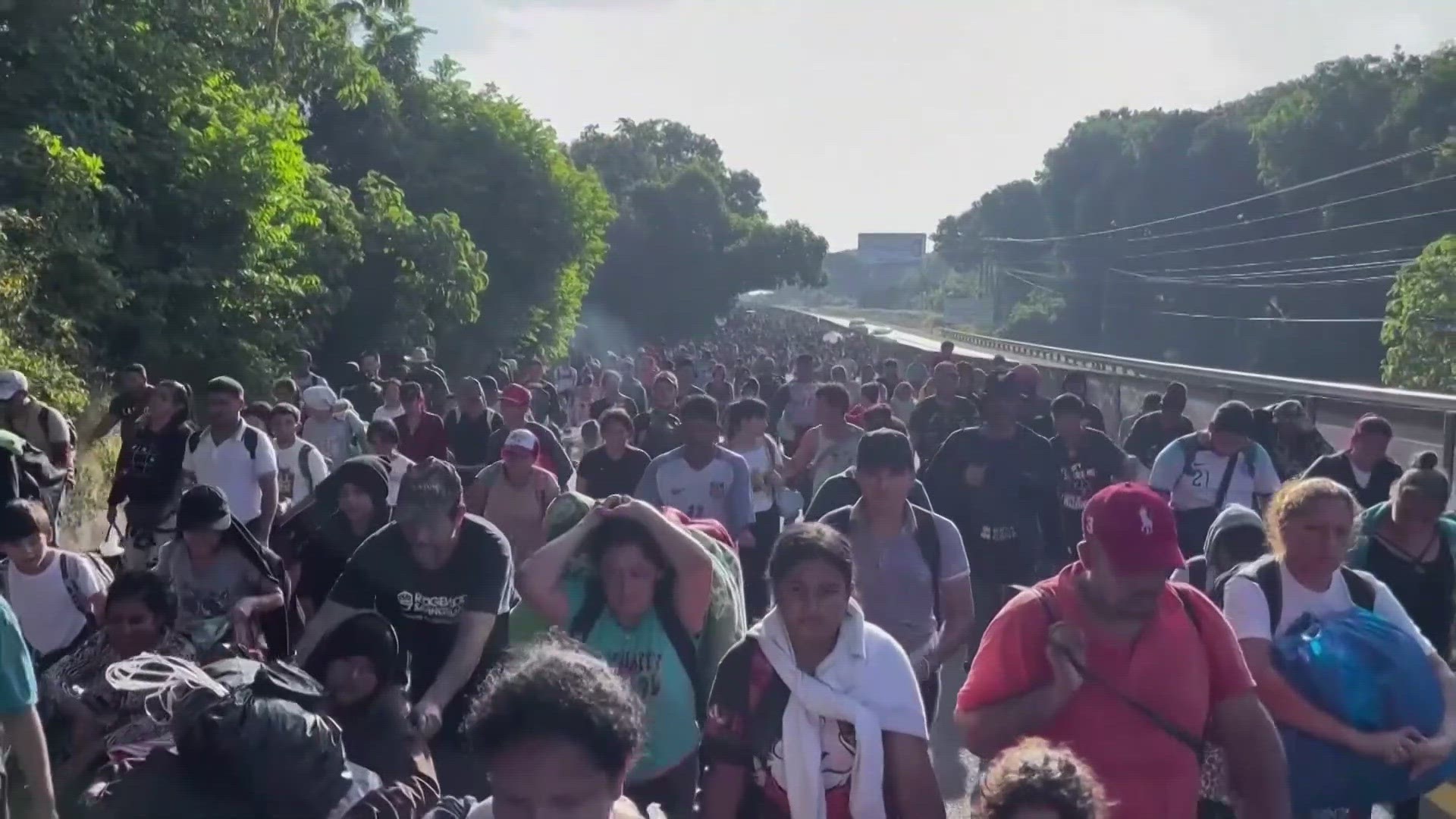 Gov. Abbott has installed more barb wire on the border to combat the caravan.