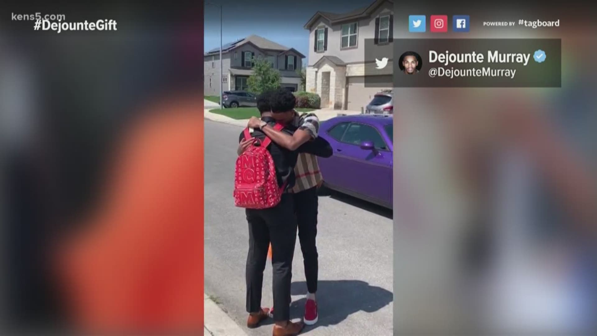 You don't have to be a fan to love this. Here’s a video that Spurs point guard Dejounte Murray tweeted out. It shows him giving his younger brother a brand new car. The tweet reads: "I’m a proud big brother. This (is) what making honor roll with a gpa 3.8 and being the most respectful young man will get you. I love you baby brother."