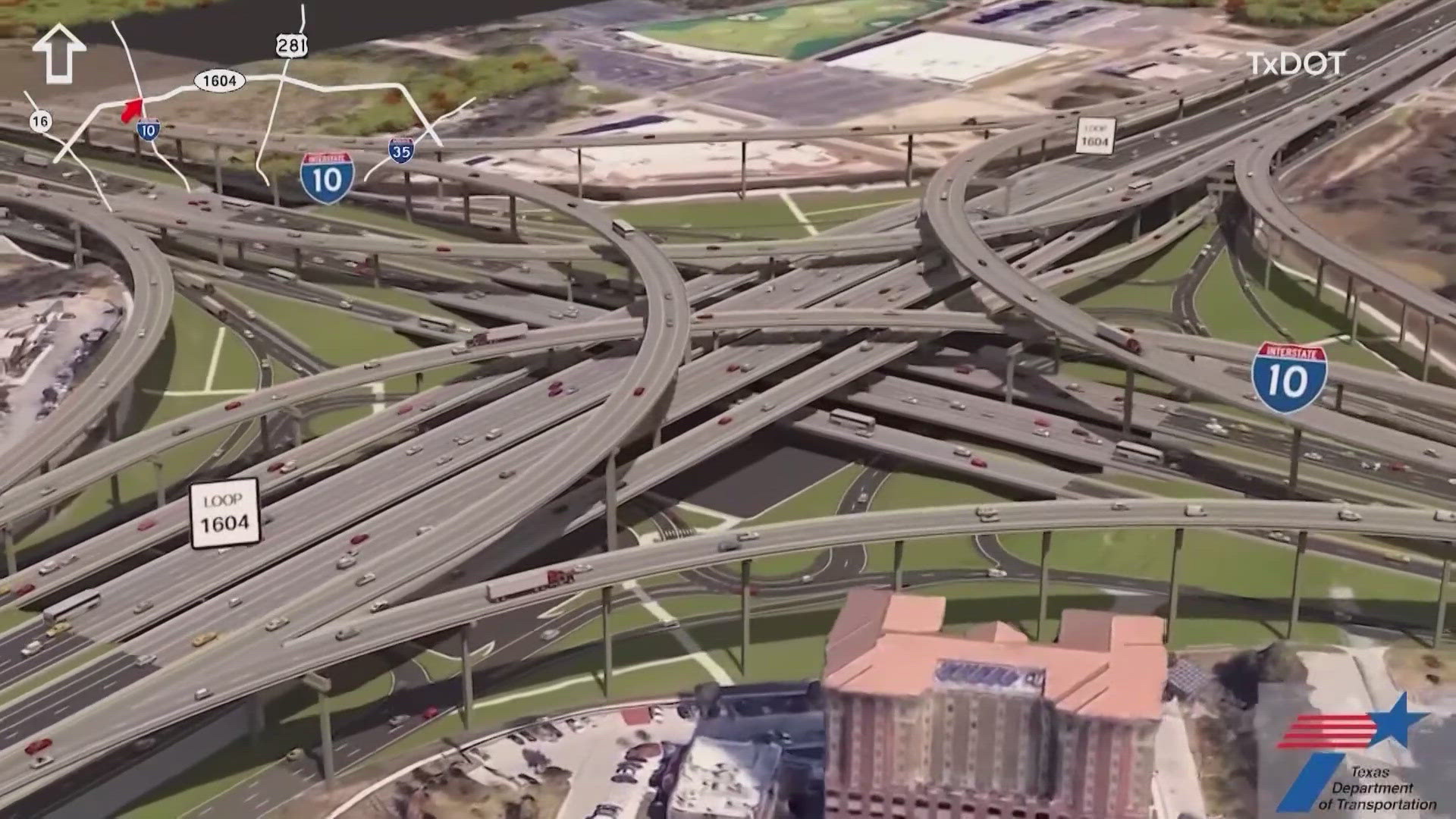 Starting Friday there will be construction overnight from 9 p.m. to 5 a.m. only at the I-10/1604 Interchange.