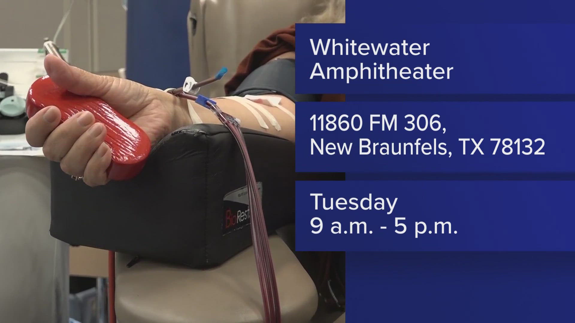 On Saturday from 9 a.m. - 5 p.m. anyone who donates blood at the Whitewater Amphitheater in New Braunfels will receive a free concert ticket to one of two concerts.