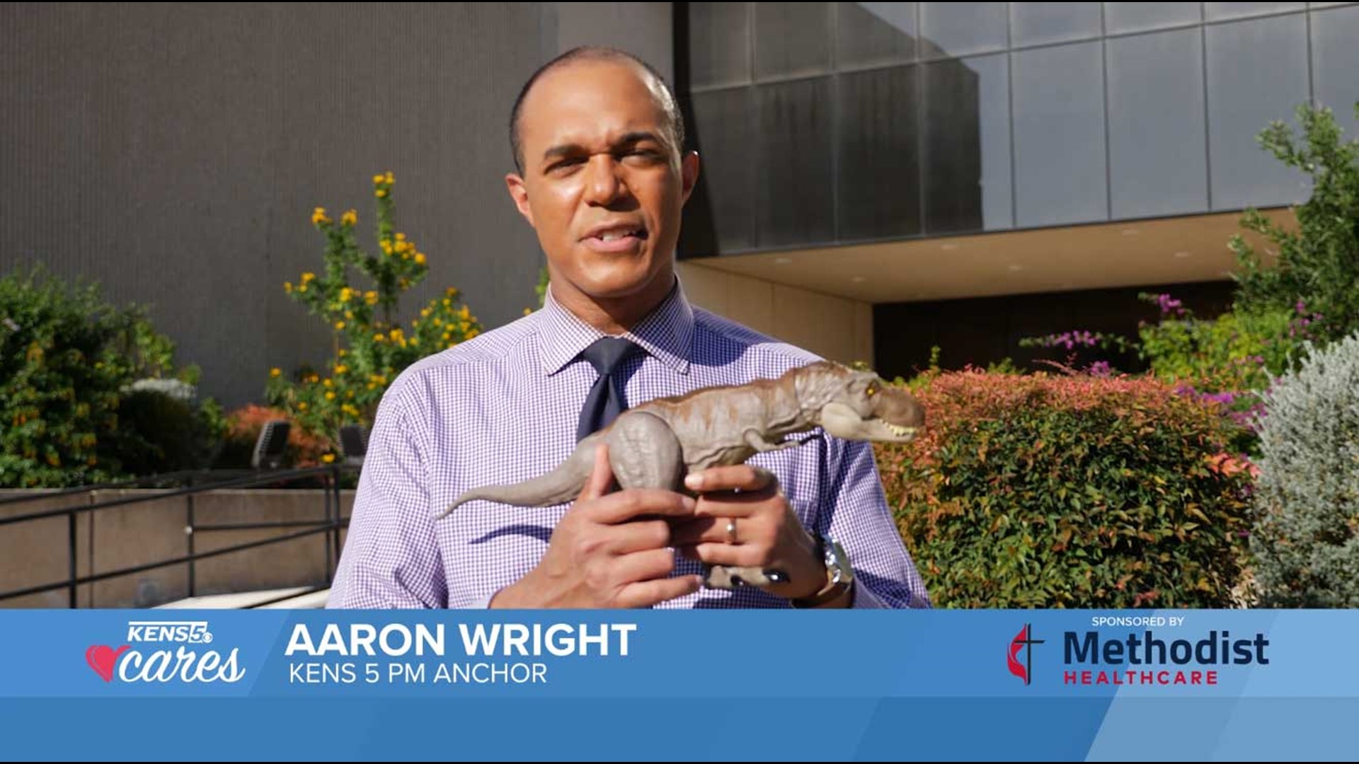 KENS 5's Aaron Wright says one of his favorite toys growing up was a T-Rex from Jurassic Park! You can create lasting memories for kids in need this holiday season.