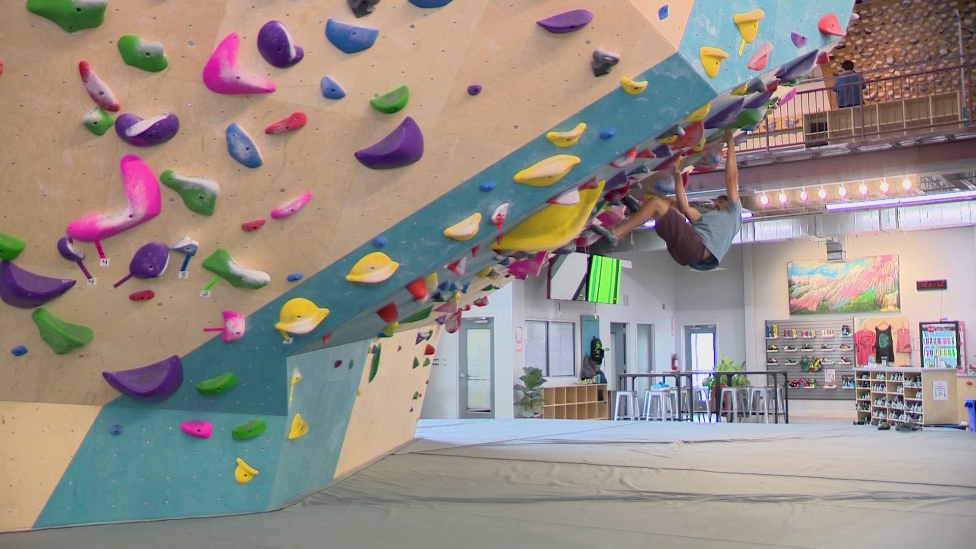 Its really hard to explain, but once you start bouldering on a rock wall... you're hooked!
