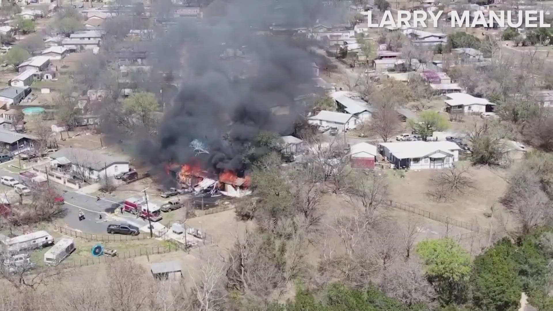 Firefighters were able to contain the flames and keep the fire from spreading to nearby homes.