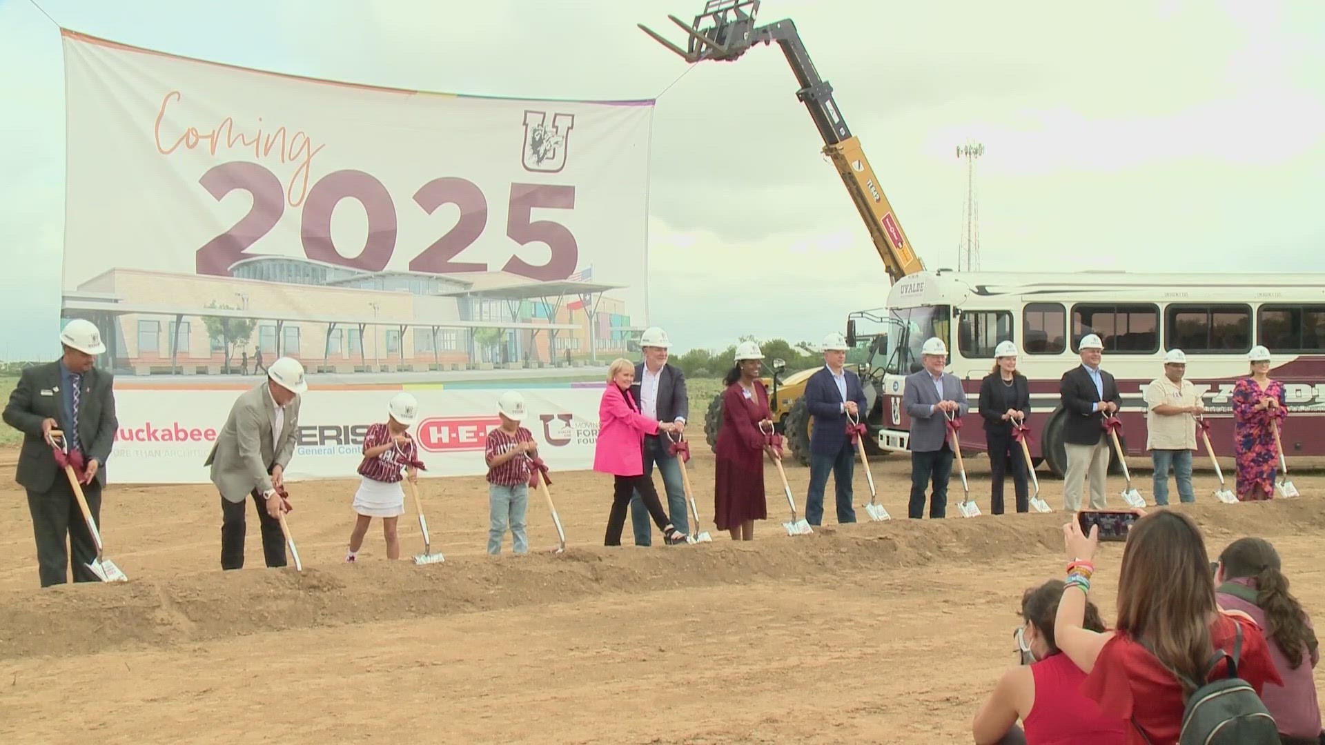 The Uvalde community broke ground in the school campus that will eventually replace Robb Elementary.