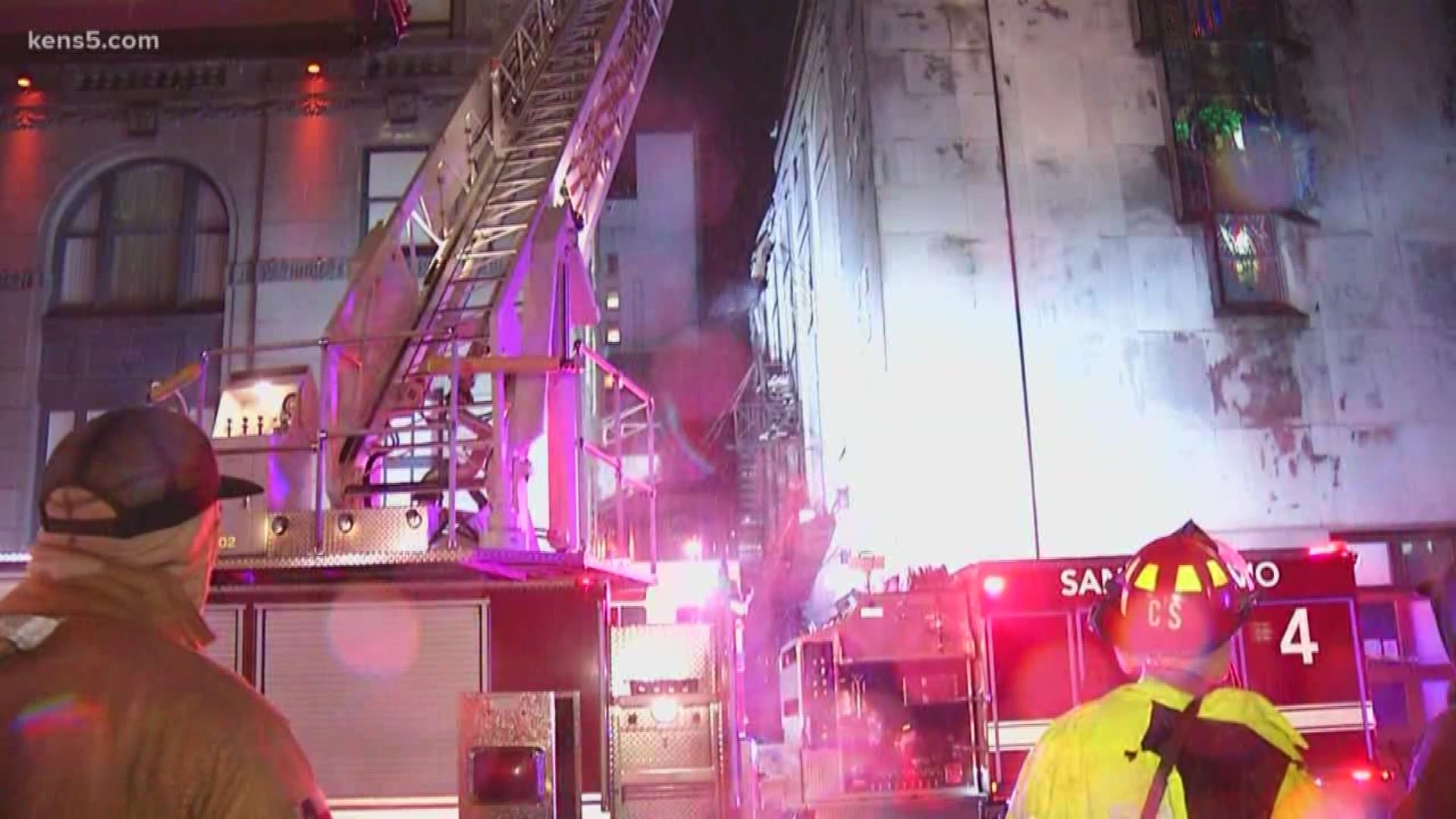 The roof and part of a fire escape at the Travis Park Church downtown collapsed. A pipe broke on the third floor, flooding most of the building as well.