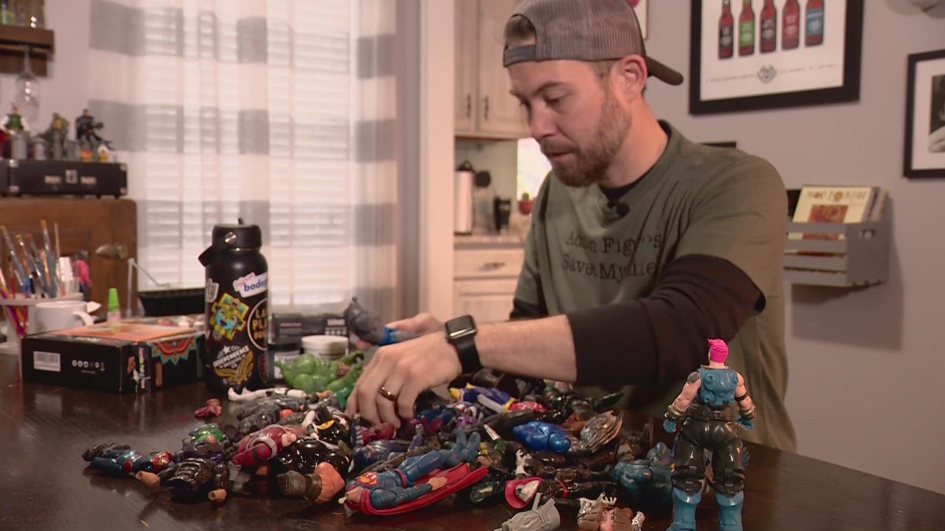 Evanflow Customs takes action figures and transforms them.