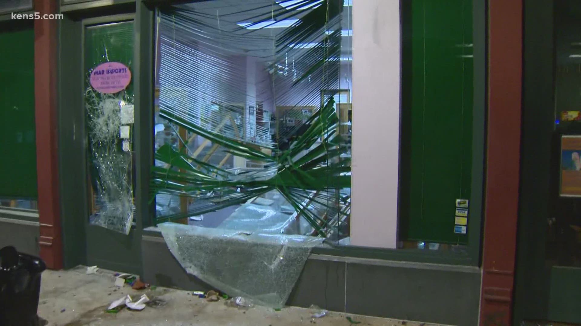 Businesses were destroyed and stores were looted overnight in downtown San Antonio following the peaceful protests earlier Saturday.