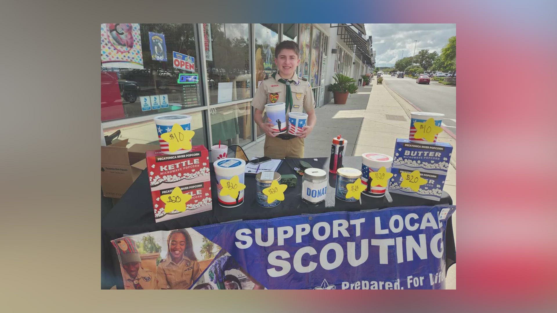 San Antonio boy scouts deliver popcorn to local organizations