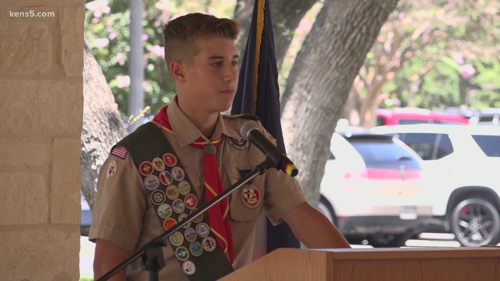 Fifteen-year old Ryan Matson wanted to honor their sacrifice. He created a monument, part of his Eagle Scout project.