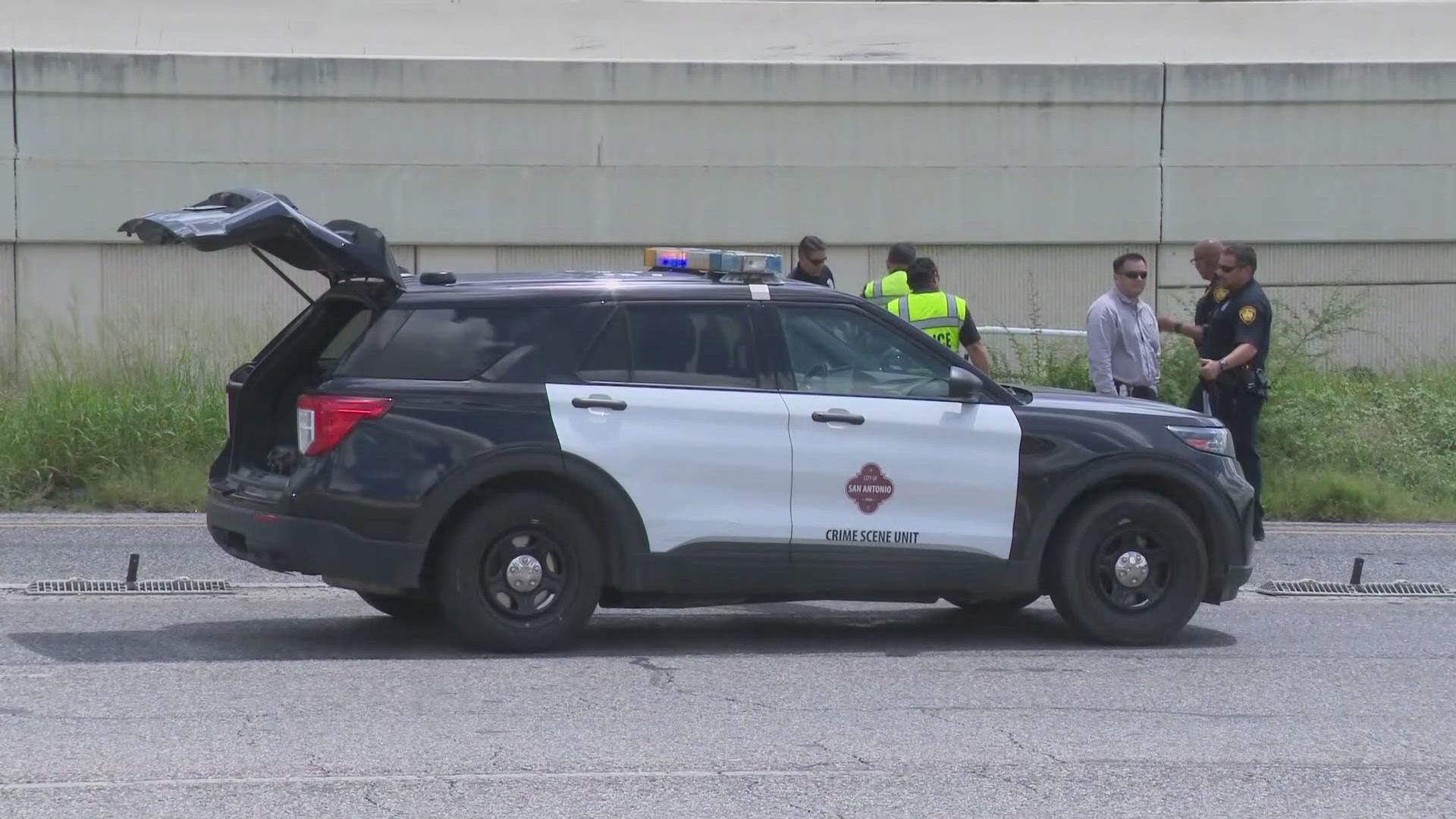 Police say the man appears to be around 45 years old and does not appear to have suffered any major trauma.