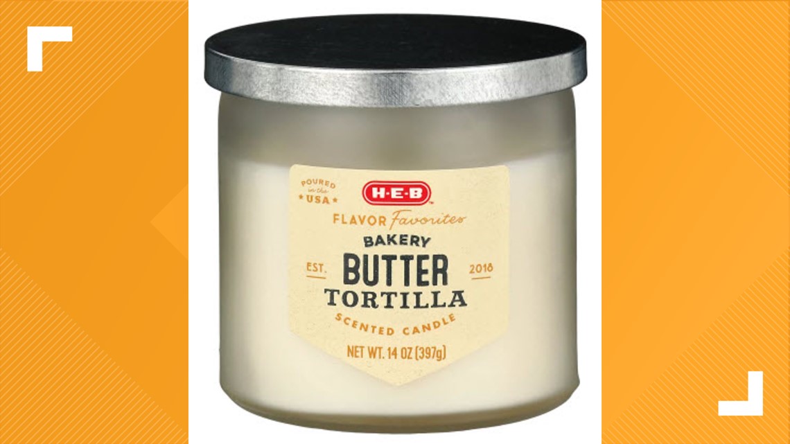 Butter tortilla candles now sold at HEB