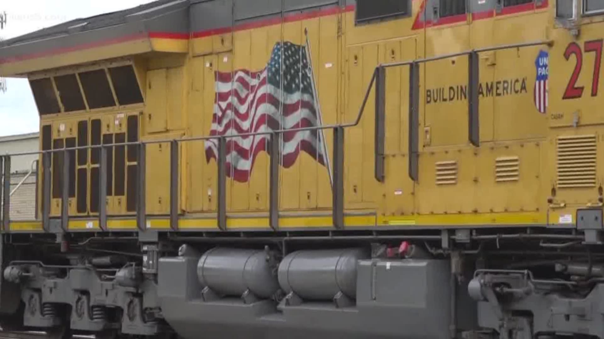 Union Pacific, one of the largest railroad companies in the U.S., unveiled a commemorative locomotive honoring the military.