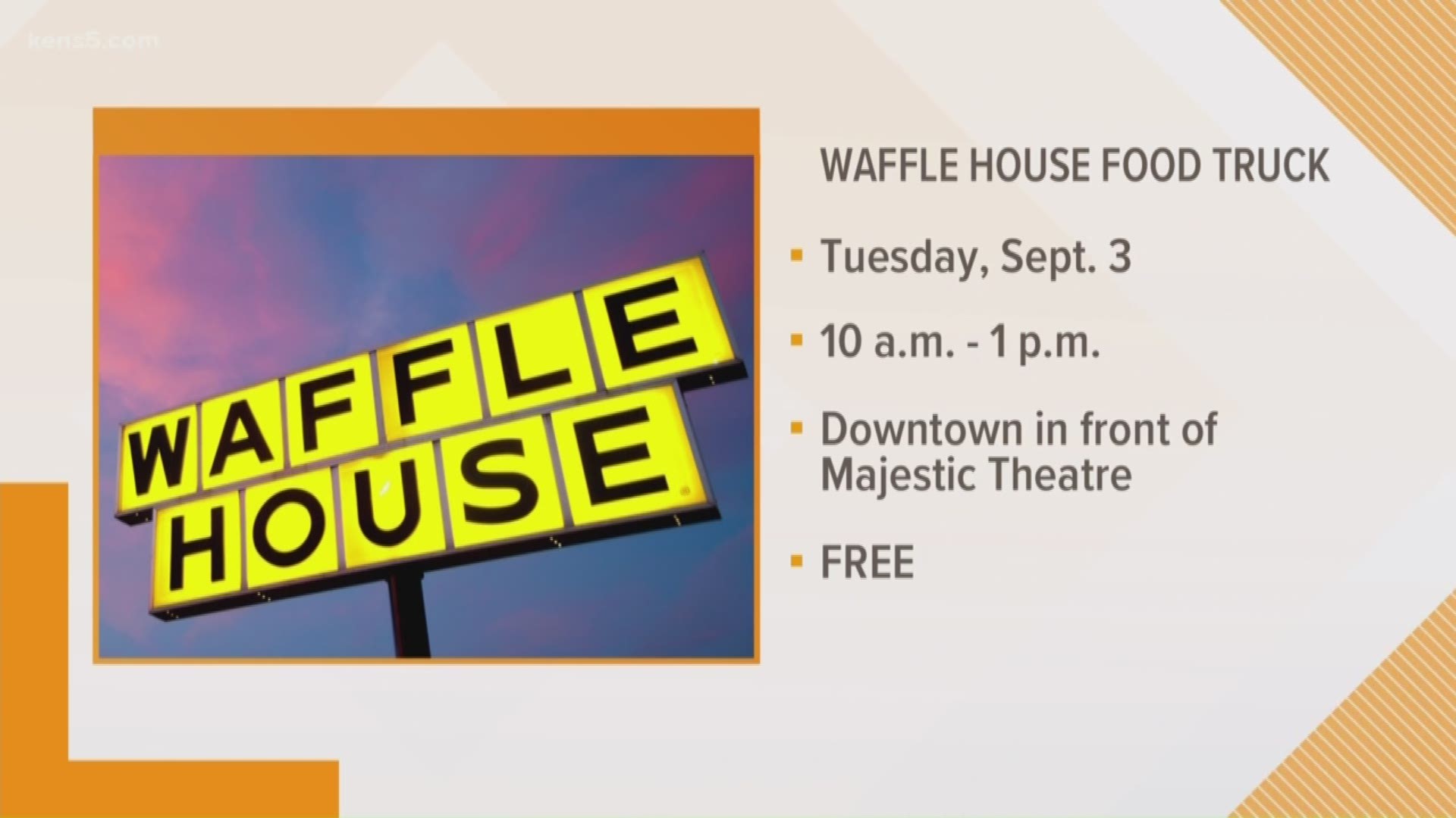 The Waffle House food truck is coming to San Antonio in celebration of National Waffle Week.