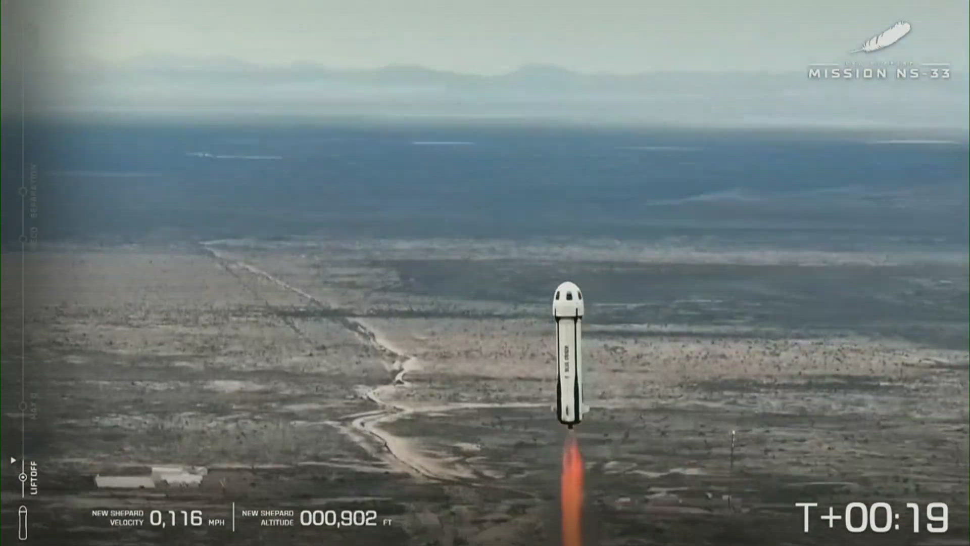 The mission, which lasted 10 minutes, carried six people into space.