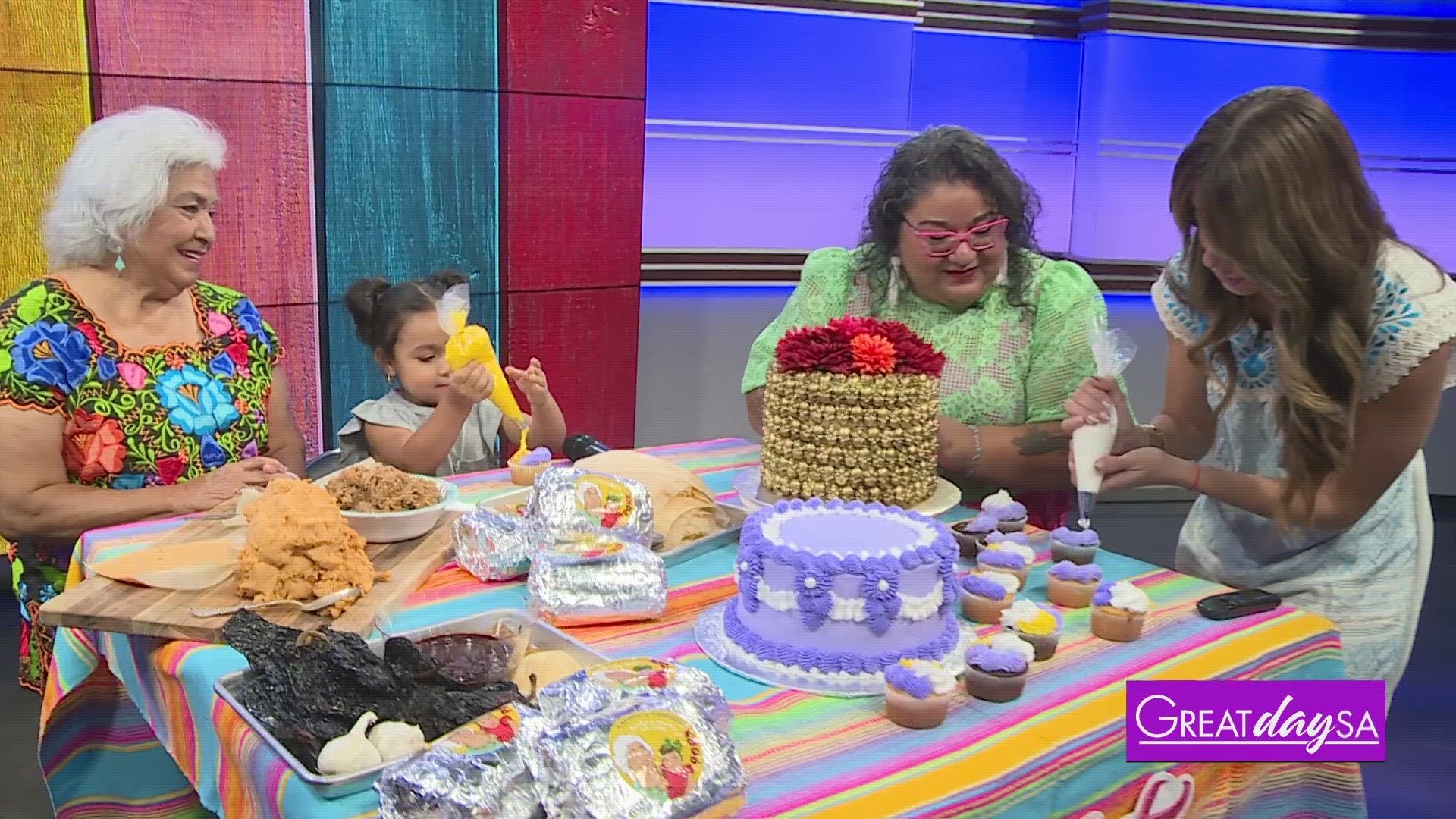 Maricela & Aurora Olguin with Sweet Chela's & Aurora's Tamales show Roma how to cook with love.