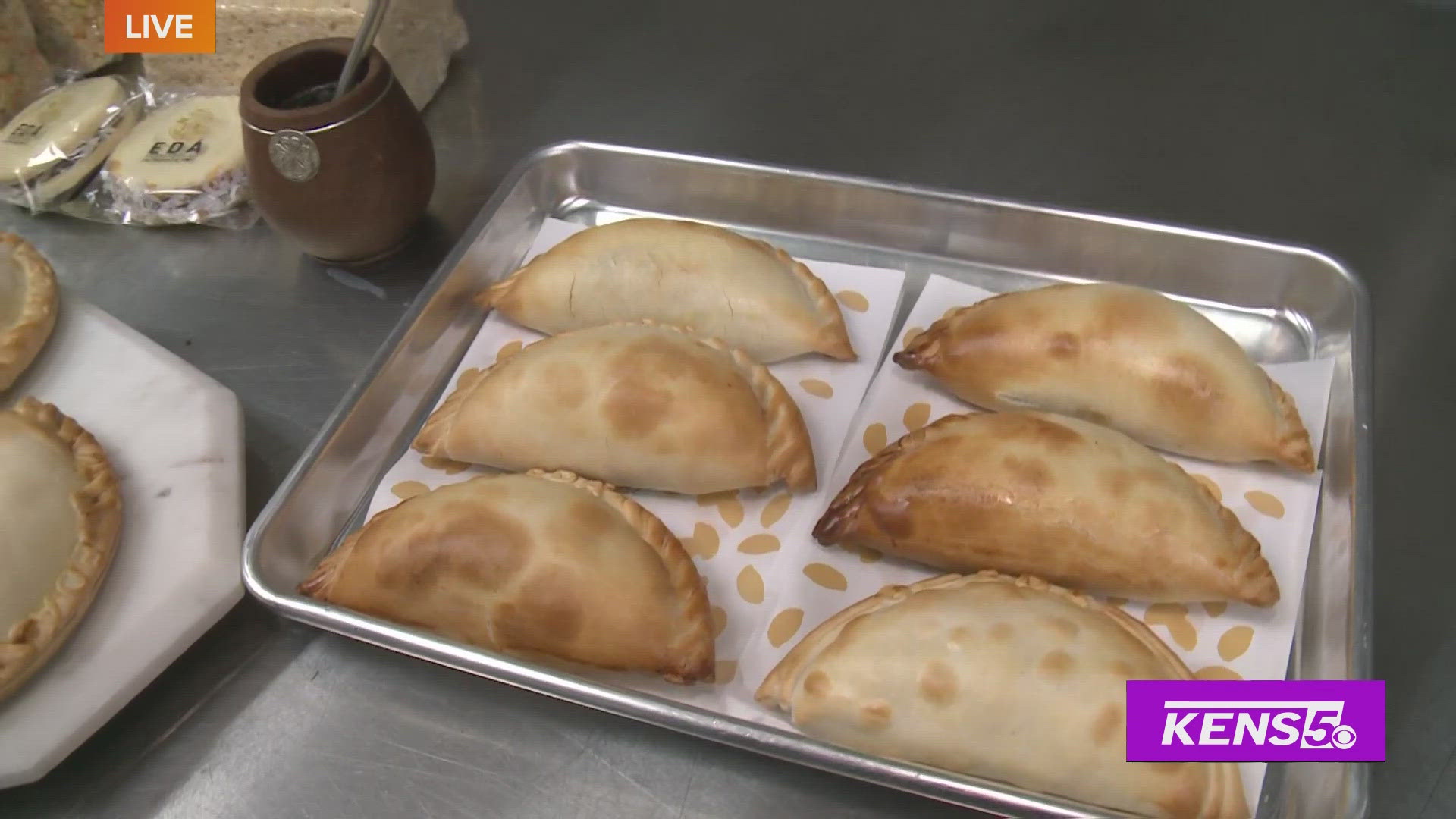 Multi-Skilled Journalist Justin Calderon checks out Empanadas de Aca. 