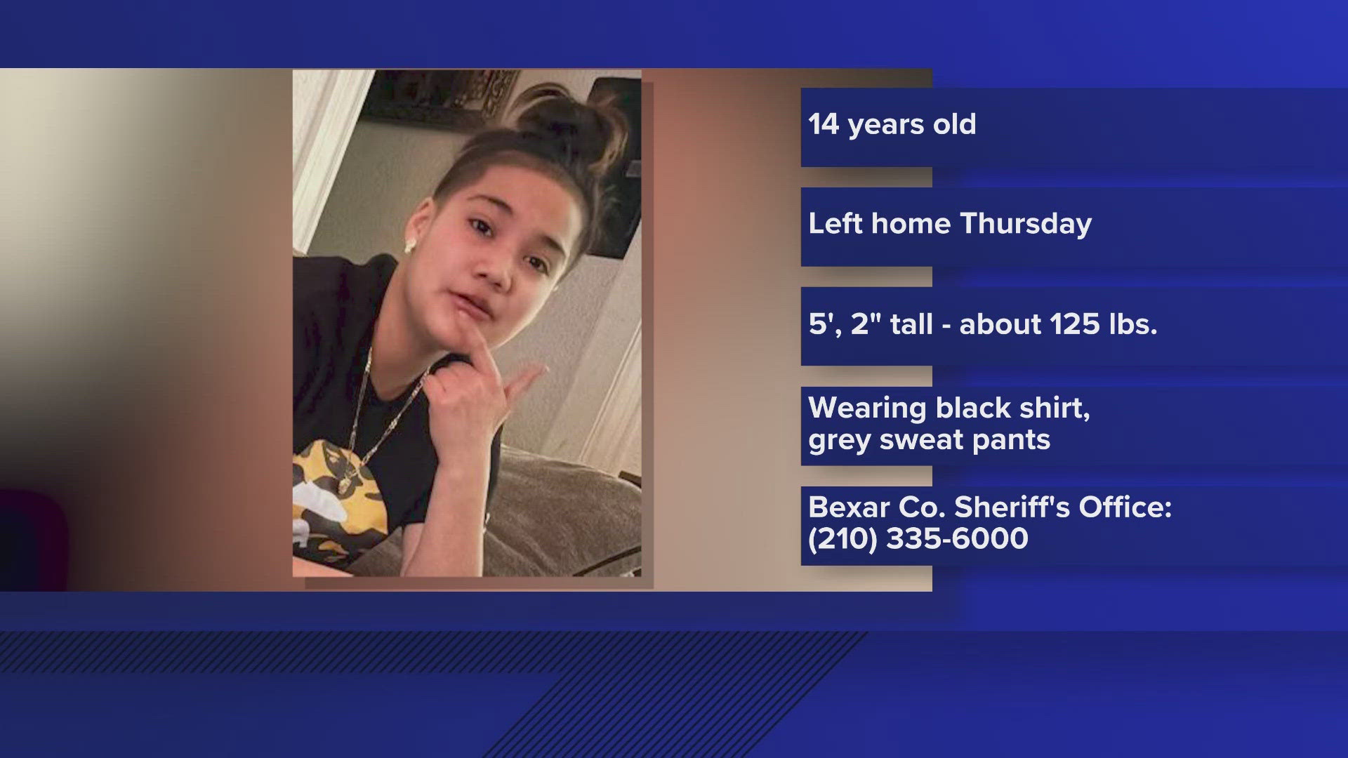 BCSO looking for missing 14-year-old last seen New Year's Day