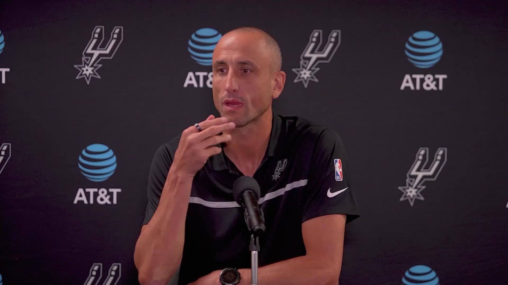 Ginobili spoke about how throughout his career, he began to see more and more international players making rosters and soaring up draft boards.