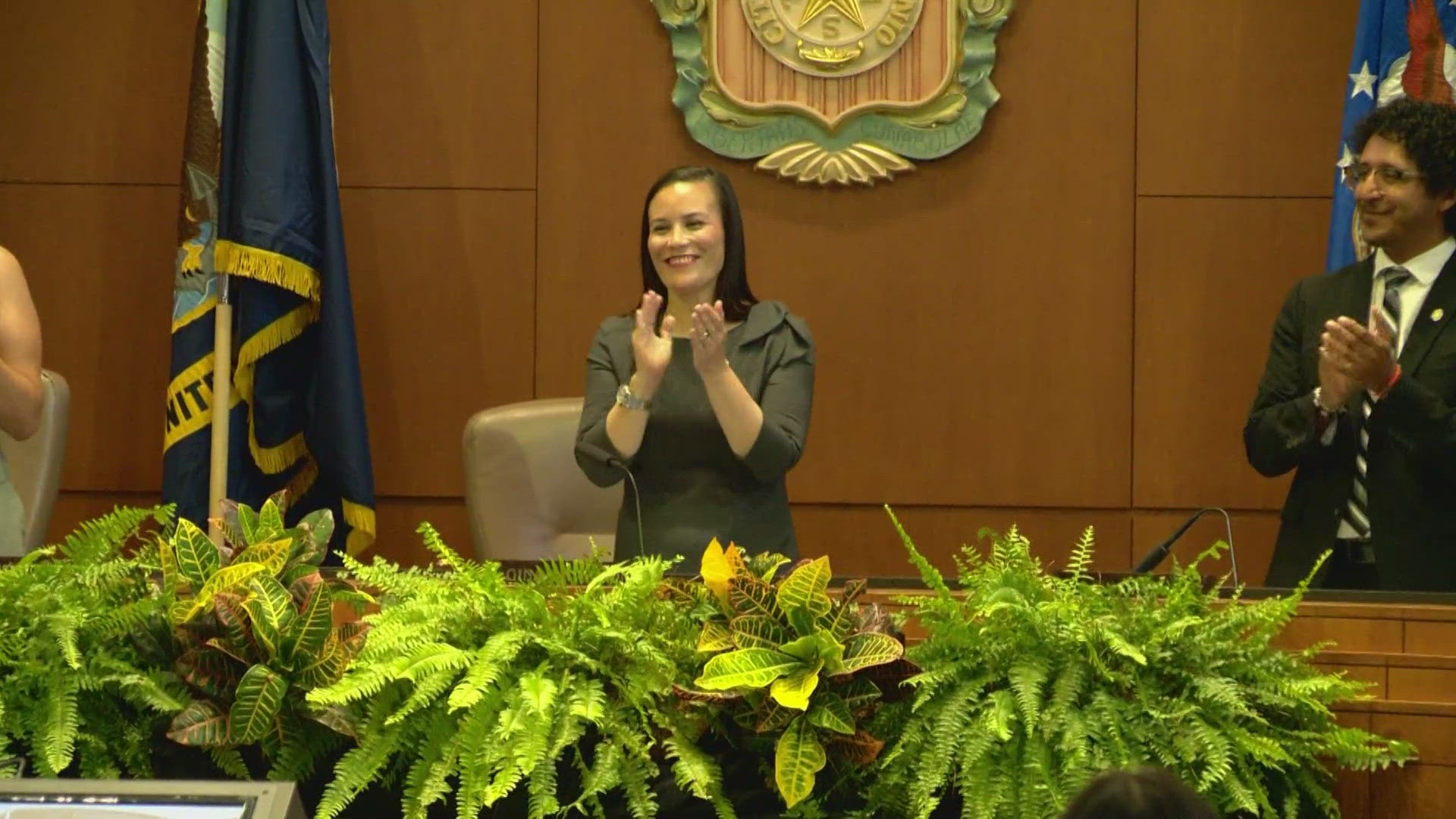 "I know we will be able to move our city forward," Mayor Gina Ortiz Jones said Wednesday evening. 