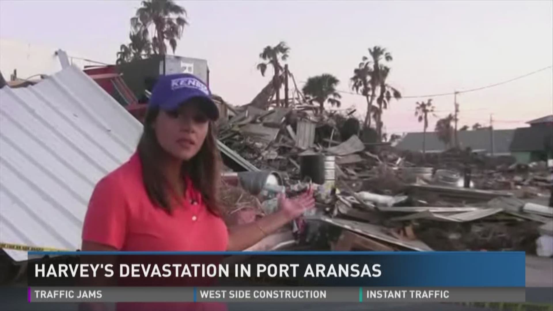 KENS 5 takes a look at the damage and destruction left behind by Hurricane Harvey in Port Aransas and the plans to rebuild.