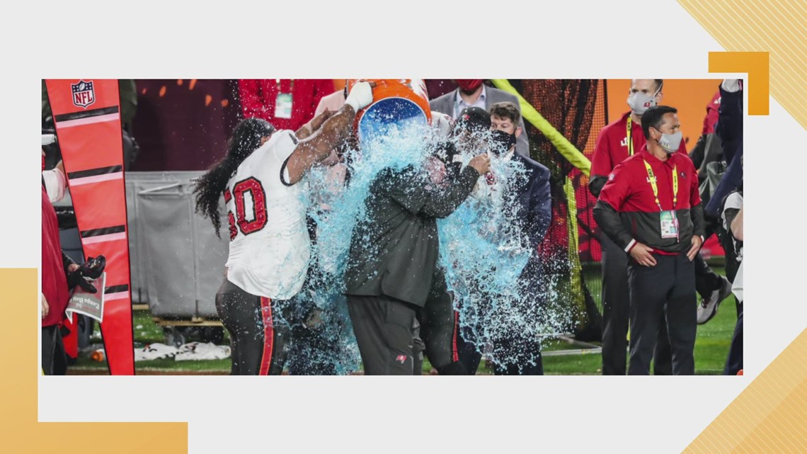Did you miss it? The Super Bowl's 'Gatorade shower' wasn't shown, but here it is