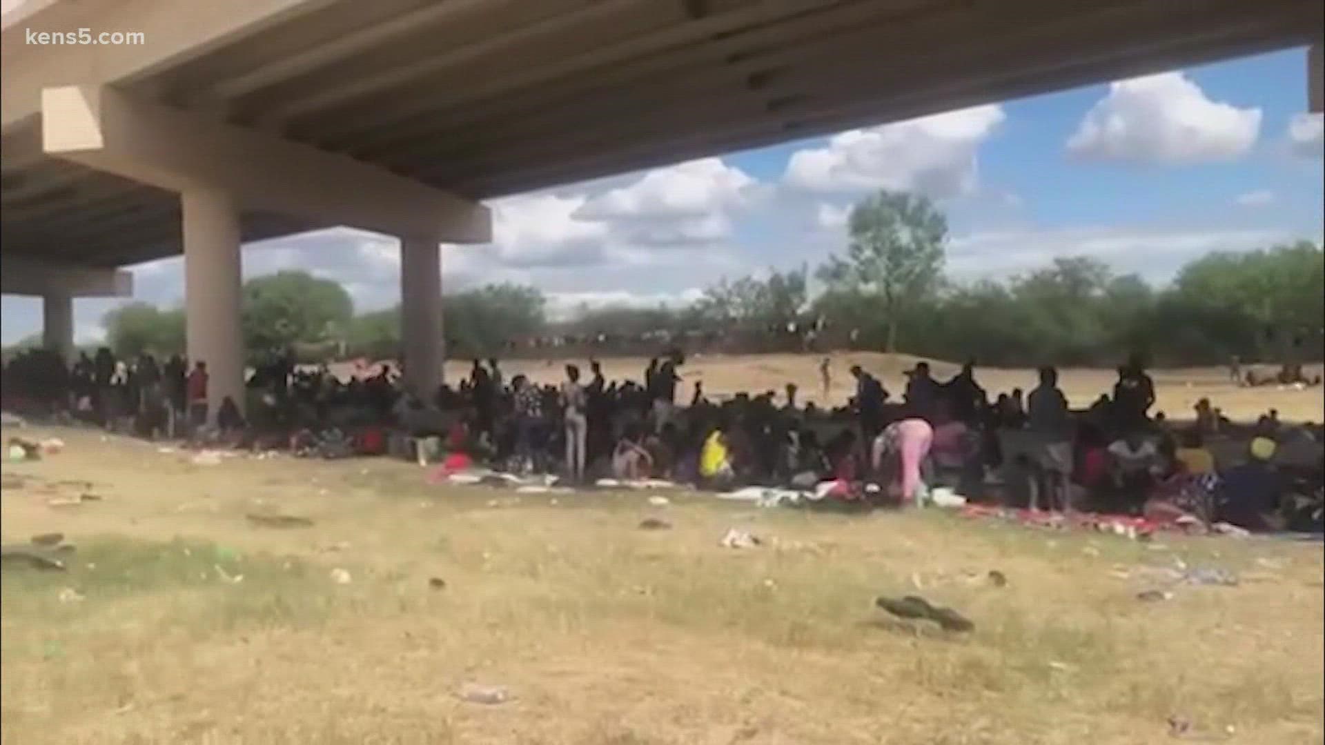 Our KENS 5 Border Team obtained this video of people under the International Bridge.