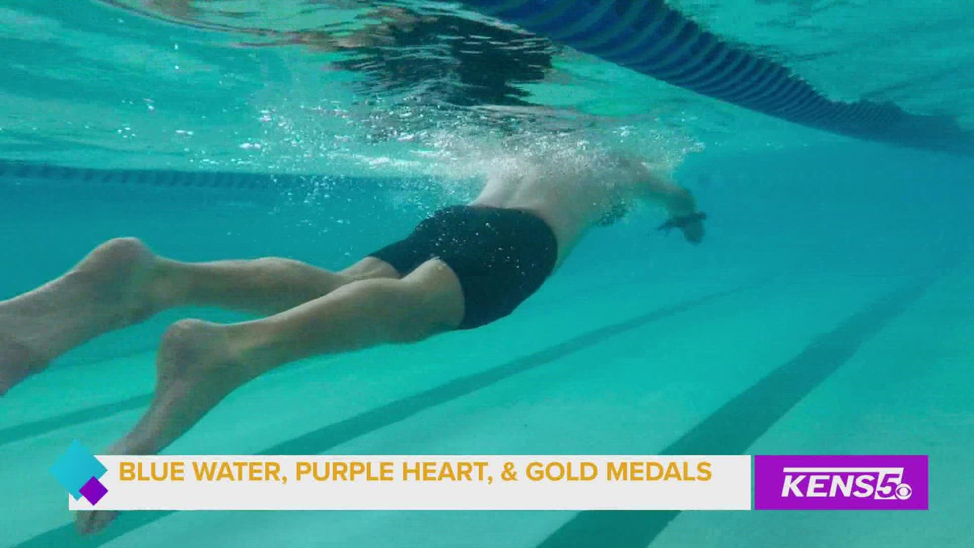 Purple Heart, Blue Water, and Gold Medal