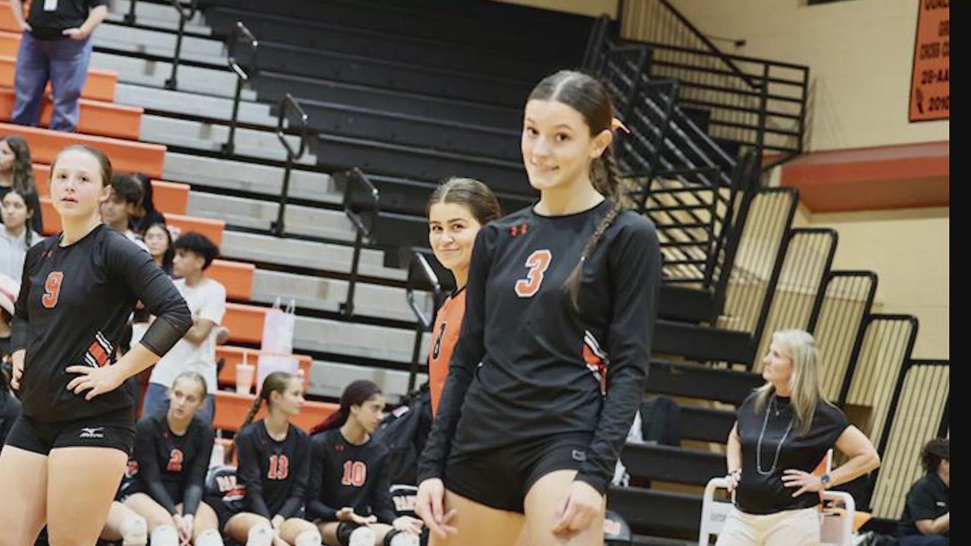 Cara Garcia was heading home from a volleyball game when she was struck.