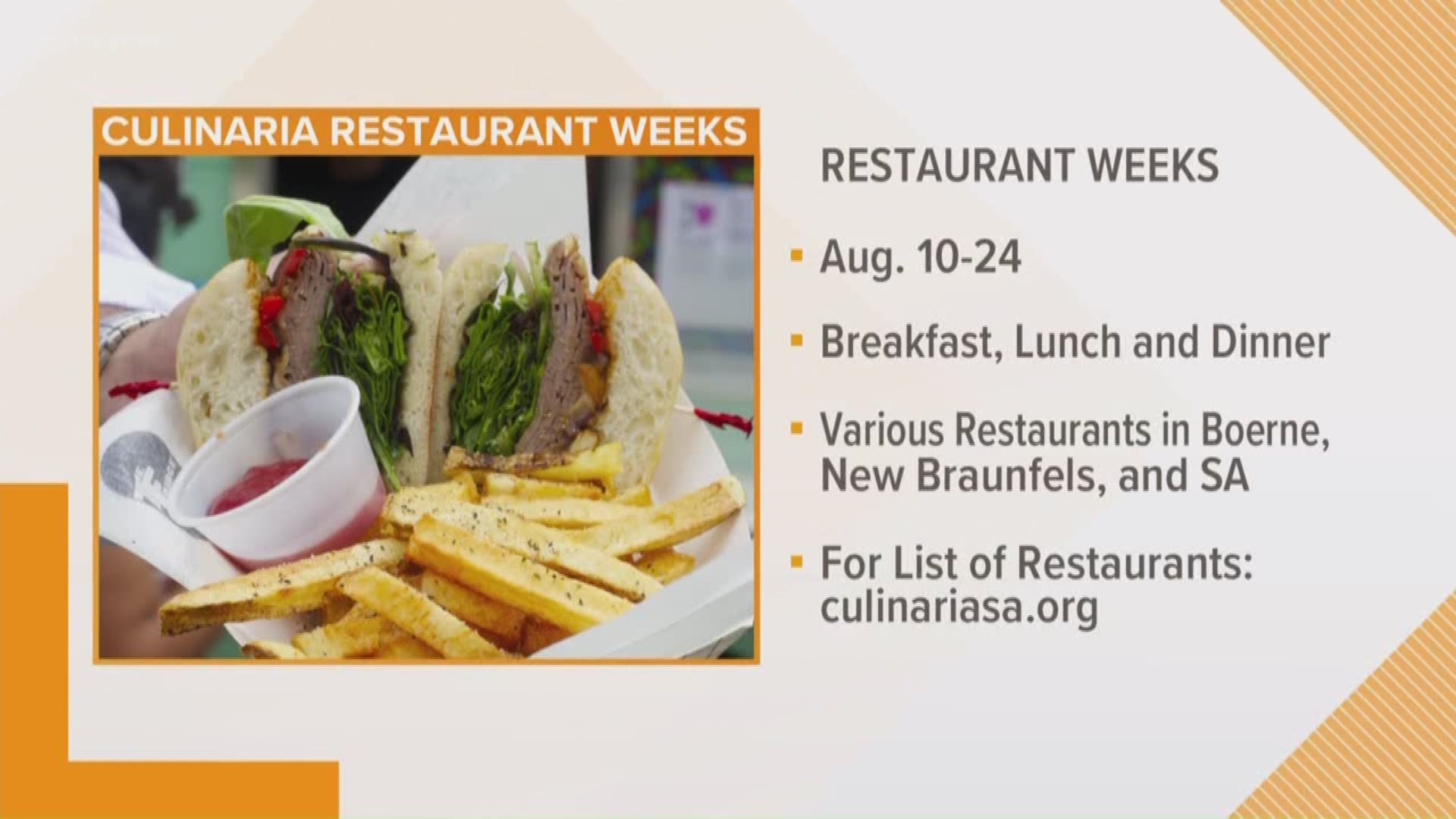 Culinaria is hosting another restaurant week where you can get a taste of some of the best restaurants around town for an affordable price.