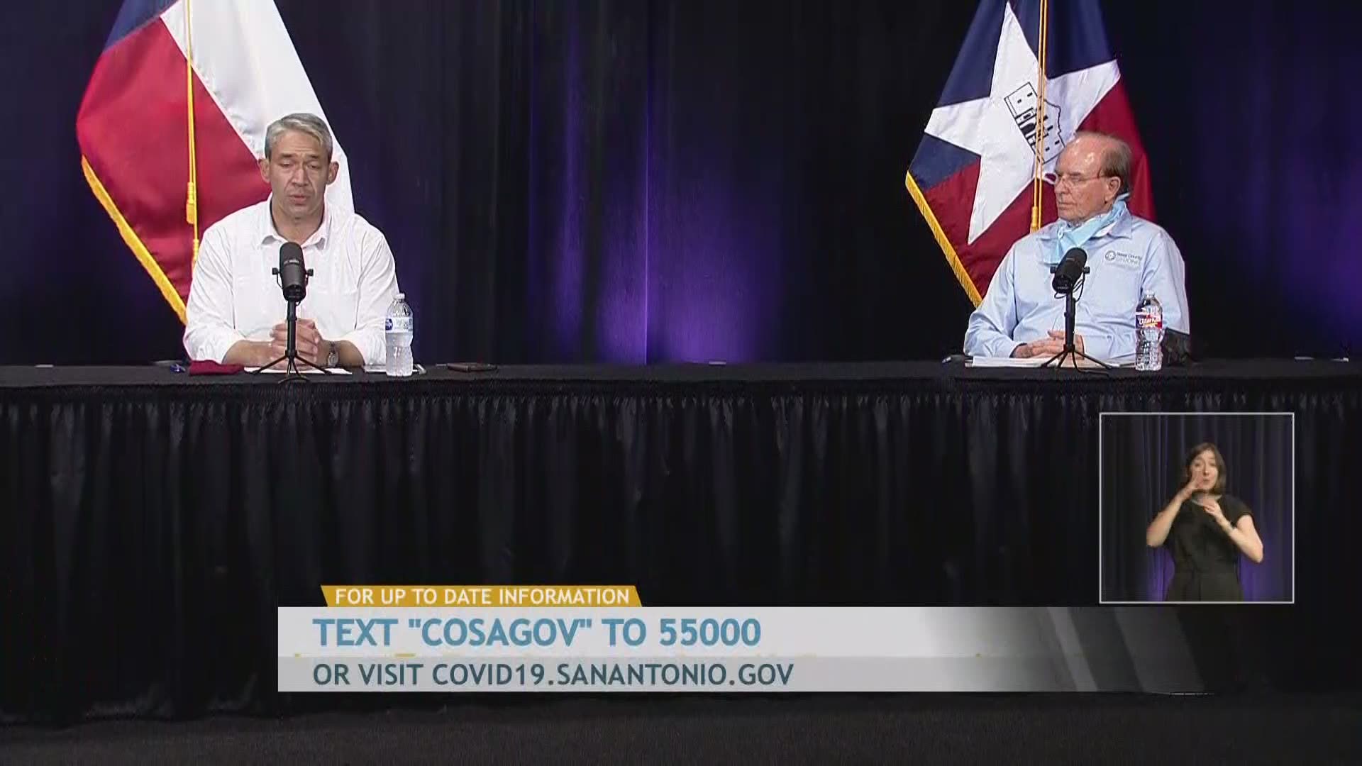 Mayor Ron Nirenberg and Bexar County Judge Nelson Wolff give Friday's update on the coronavirus response in San Antonio and Bexar County.