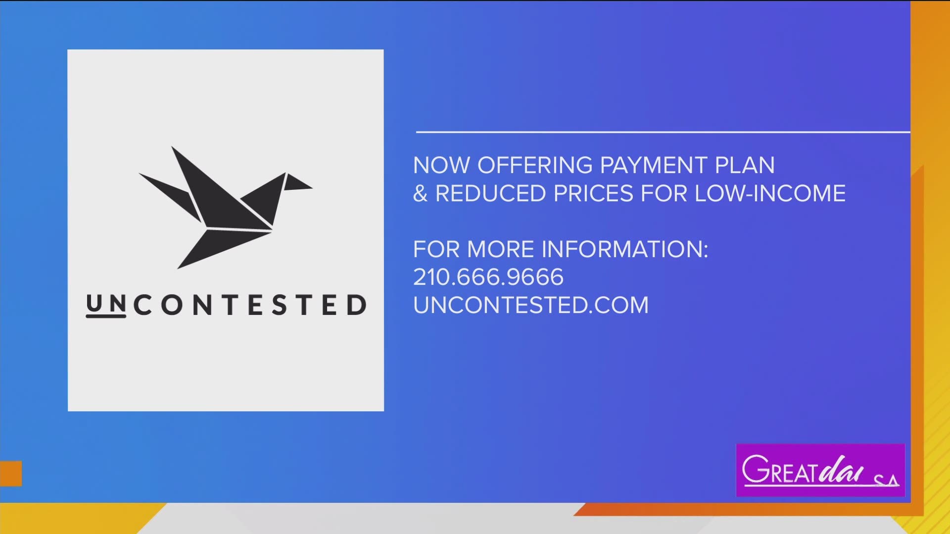 Uncontested.com is now offering payment plans and reduced prices for low-income situations.