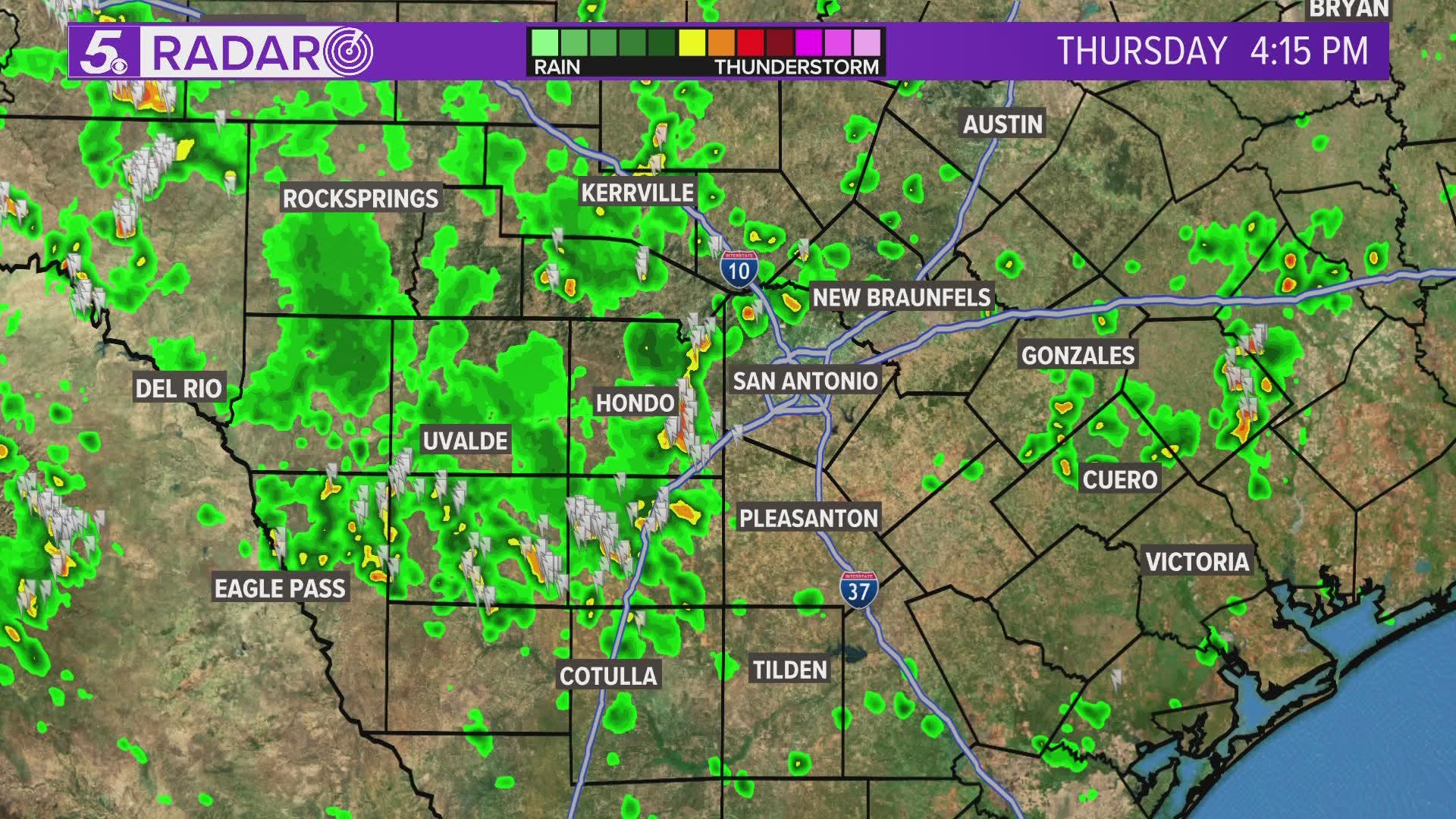 Chances of rain continue for San Antonio through Saturday.