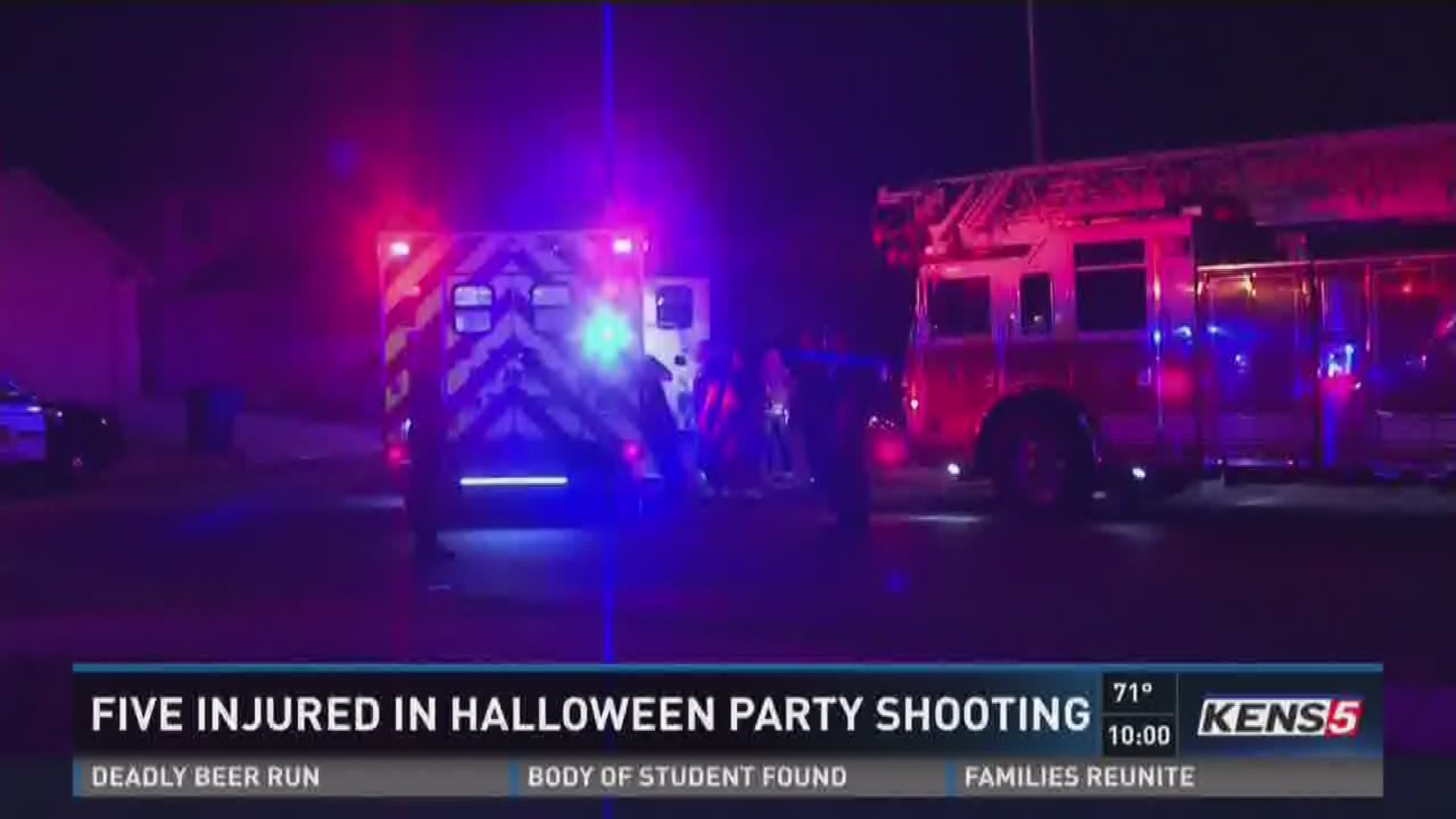 Five injured in Halloween party shooting | kens5.com