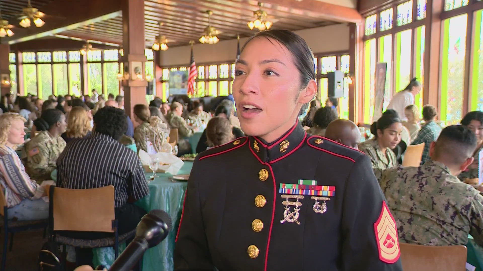 The event celebrates women in the military and the sacrifices they make.