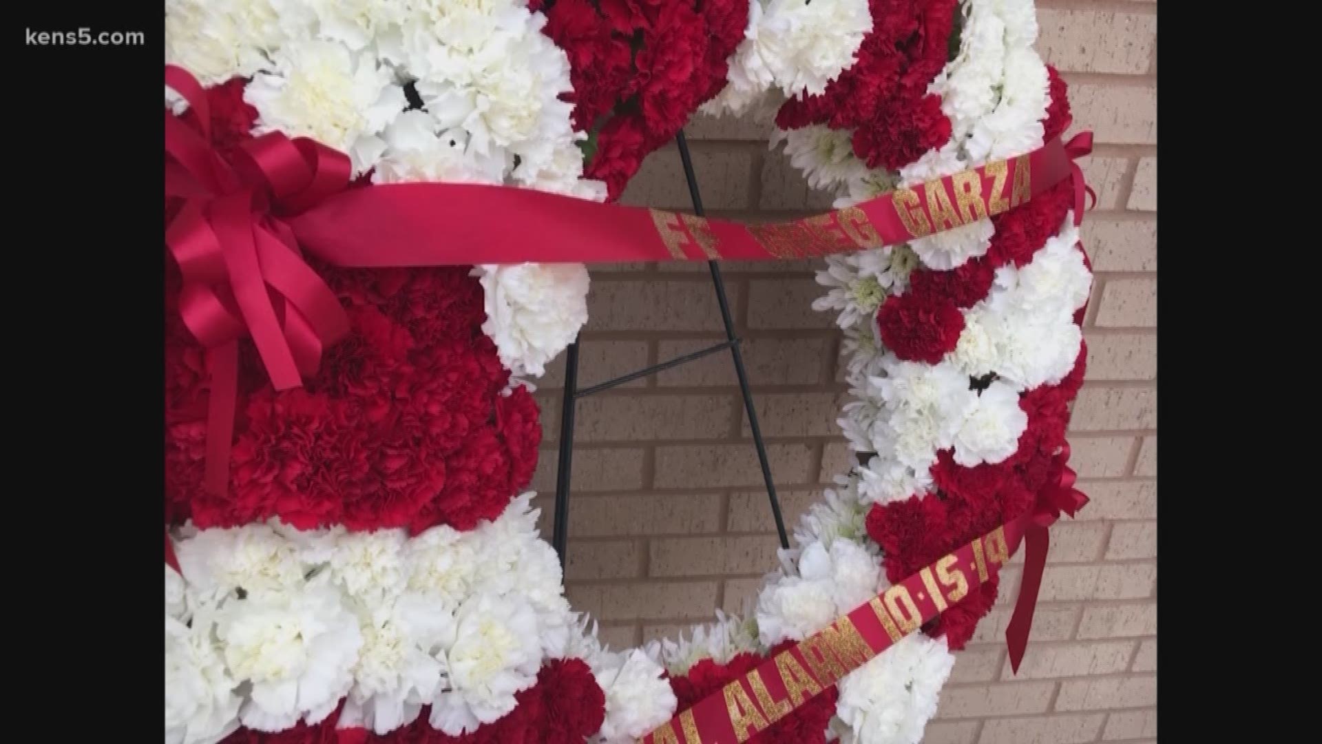 San Antonio Fire Department Station 1 is honoring firefighter Greg Garza who died after a Tuesday morning accident, Fire Chief Charles Hood said.