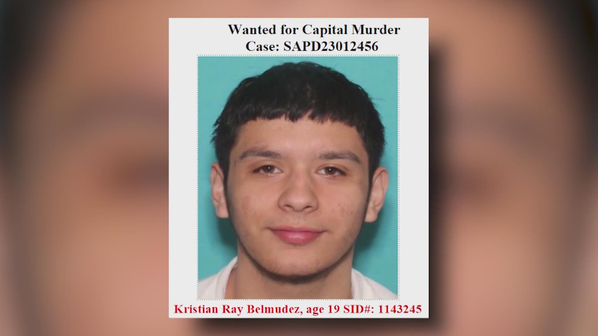Officials with the San Antonio Police Department now say they're looking for Kristian Ray Belmudez, who they believe killed the victims and is armed and dangerous.