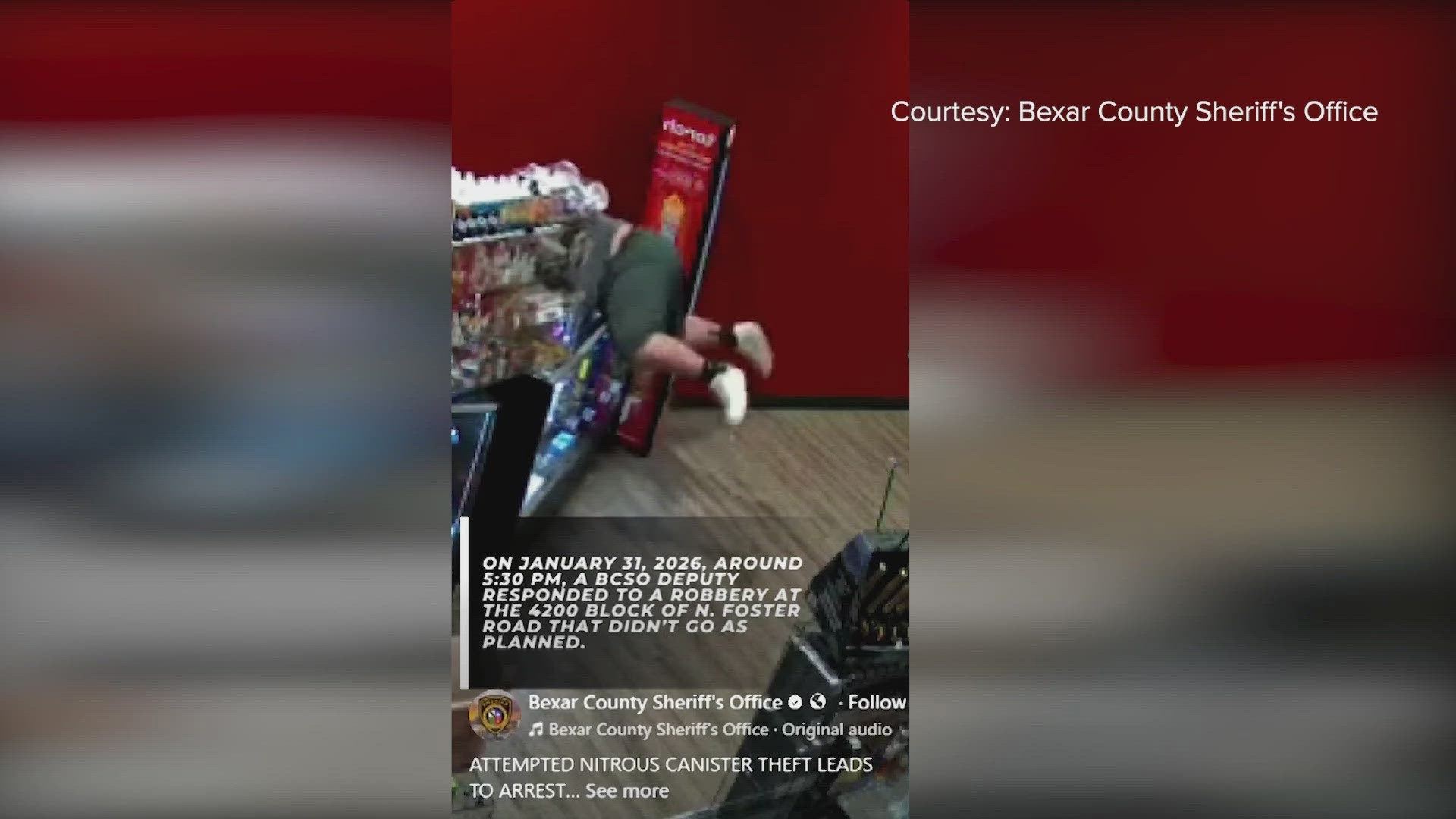 vape shop arrest Man caught on camera stealing nitrous canister from vape shop